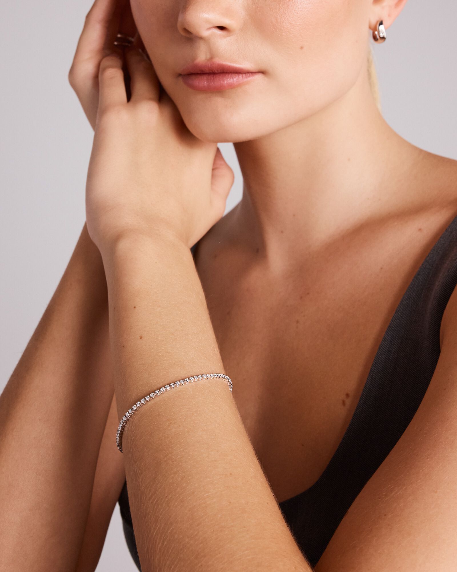 1.00 Carat TW Laboratory-Grown Diamond Tennis Bracelet in Sterling Silver