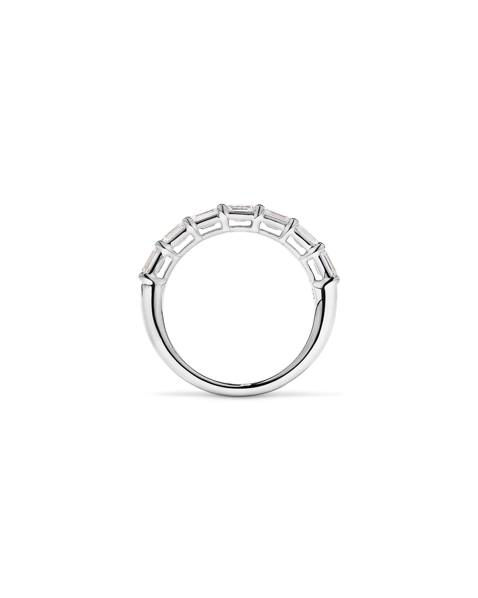 1.40 Carat TW East-West Emerald Cut Laboratory-Grown Diamond Wedding Ring in 14kt White Gold