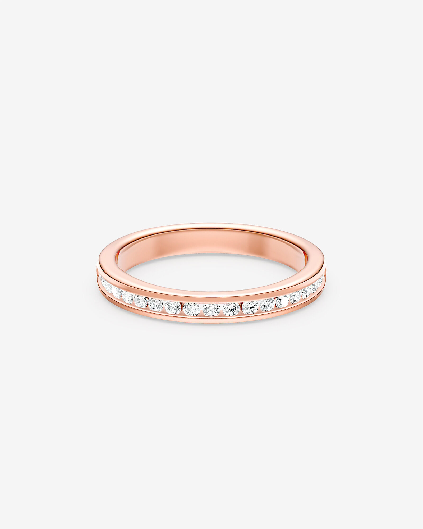 Wedding Band with 0.34 Carat TW of Diamonds in 14kt Rose Gold
