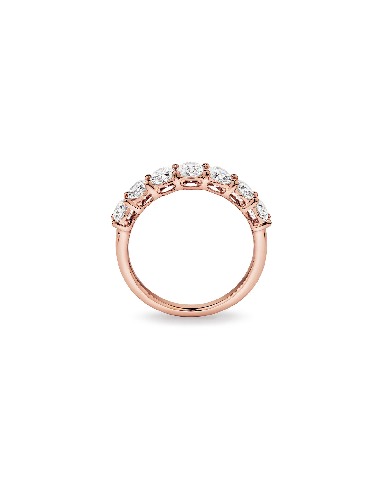 2.00 Carat TW Oval Laboratory-Grown Diamond Wedding Ring in 14kt Rose Gold