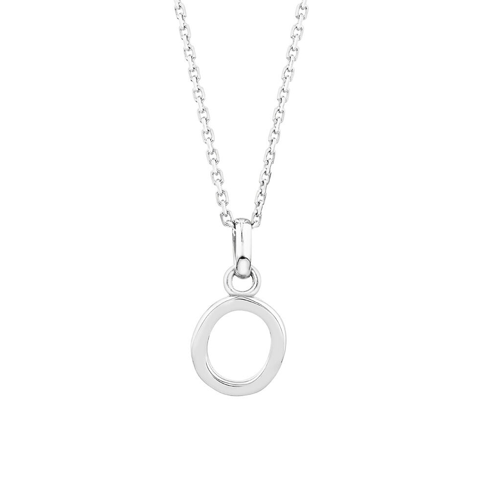 "O" Initial Pendant in Sterling Silver