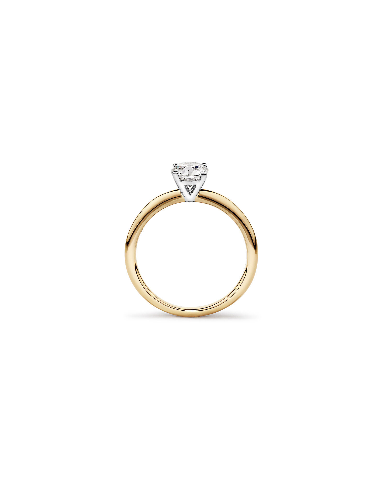 0.70 Carat TW Round Brilliant Laboratory-Grown Diamond Solitaire Engagement Ring in 14kt Yellow and Gold