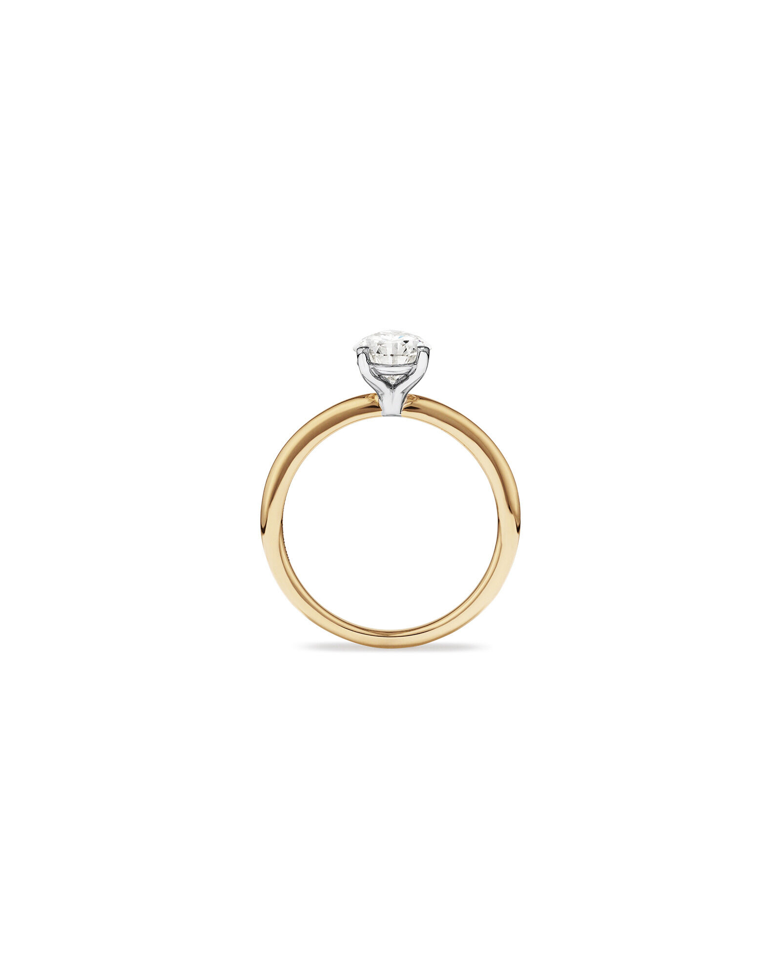 1.25 Carat TW Pear Laboratory-Grown Diamond Solitaire Engagement ring in 14kt Yellow and White Gold