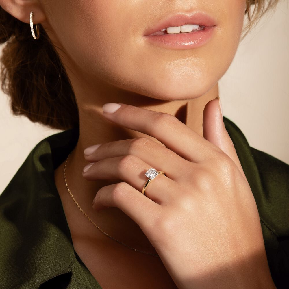 Southern Star Solitaire Engagement Ring with a 1.00 Carat TW Diamond in 18kt Yellow/ White Gold