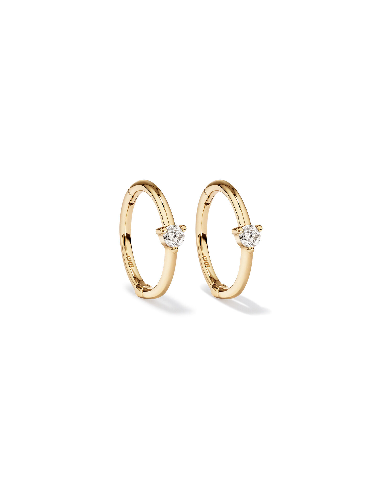 Diamond Accent Sleeper Earrings in 10kt Yellow Gold