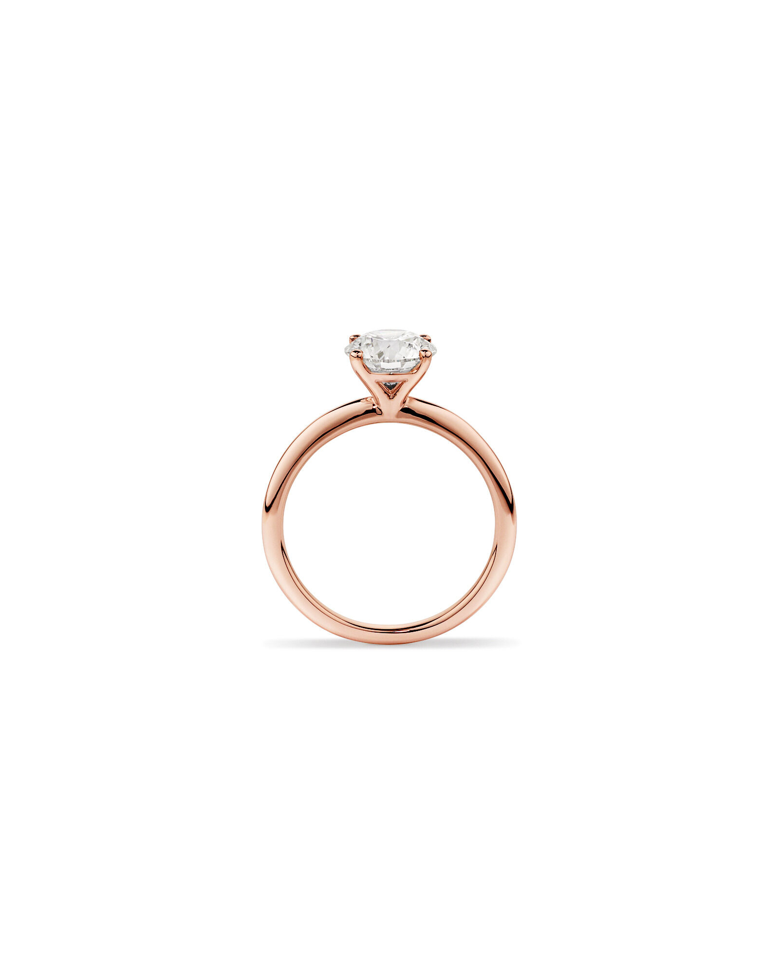 1.50 Carat TW Round Brilliant Laboratory-Grown Diamond Solitaire Engagement Ring In 14kt Rose Gold