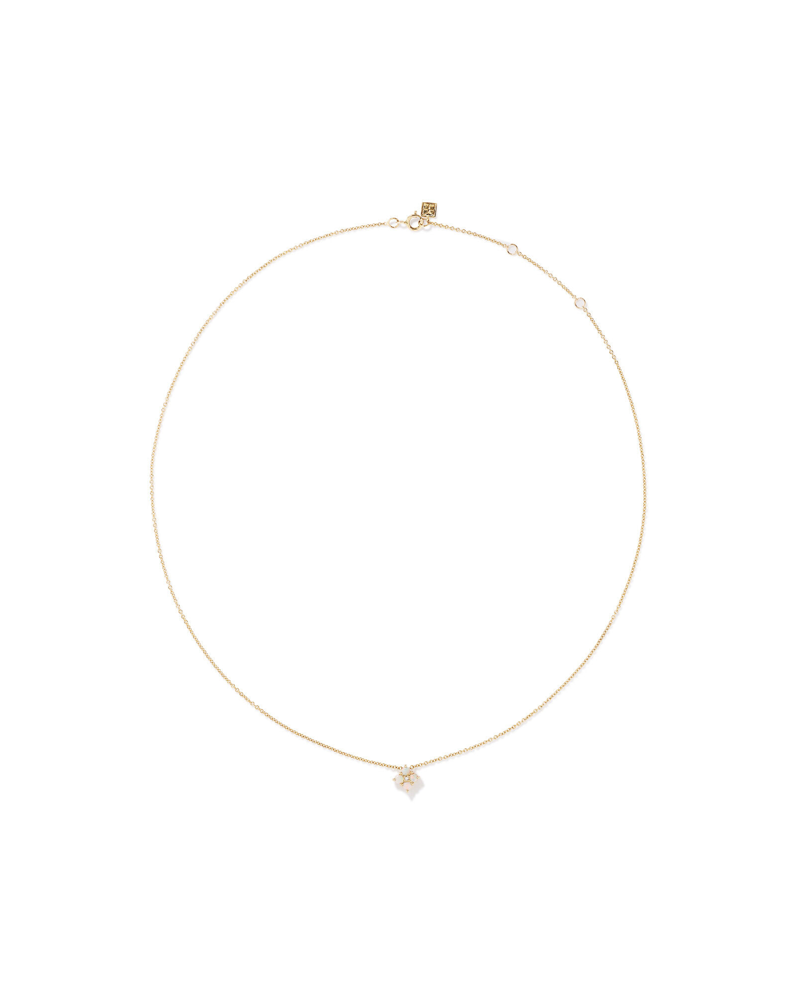 Australian Opal & Diamond Accent Necklace in 10kt Yellow Gold