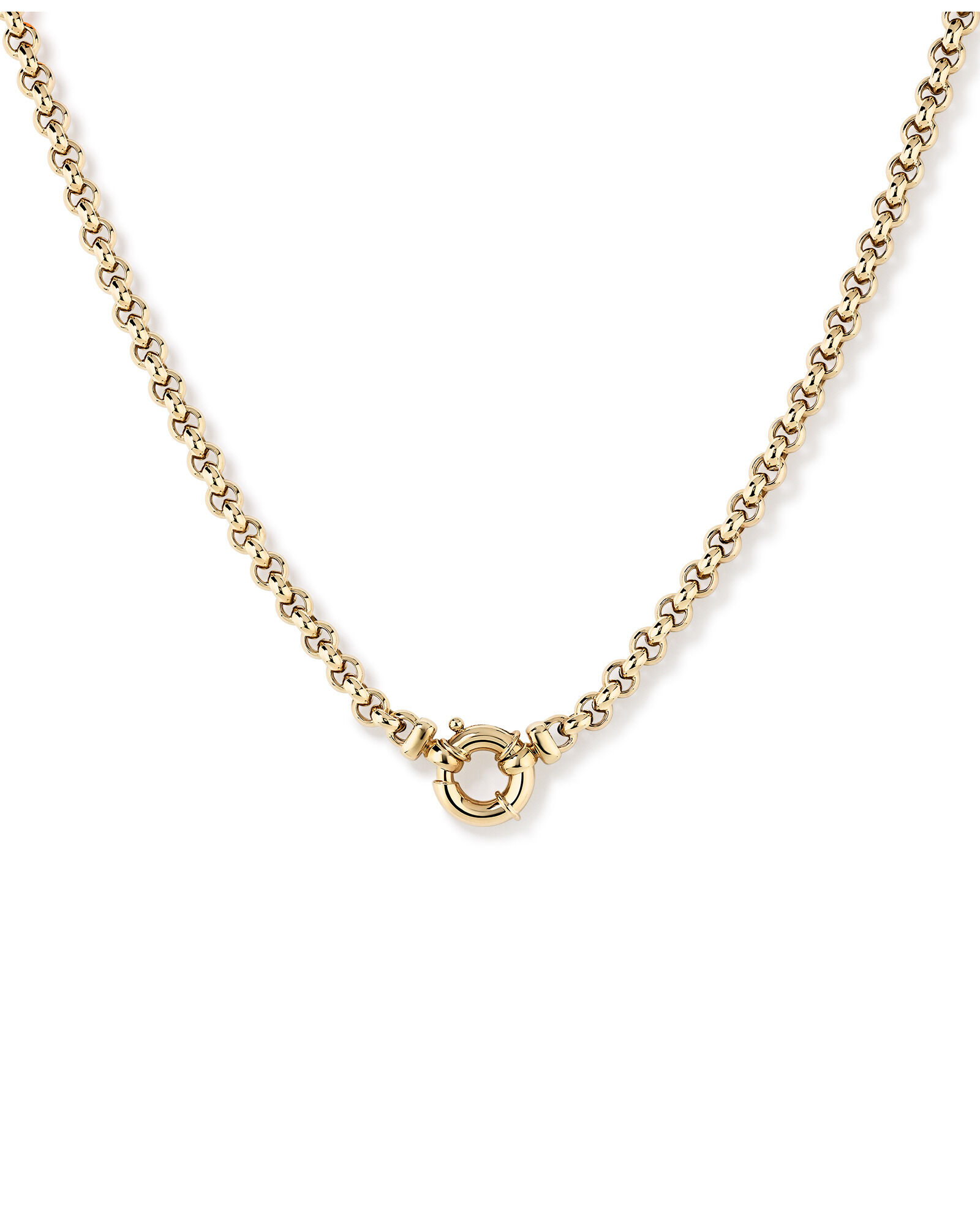 45cm (18") 5mm-5.5mm Width Hollow Belcher Chain in 10kt Yellow Gold