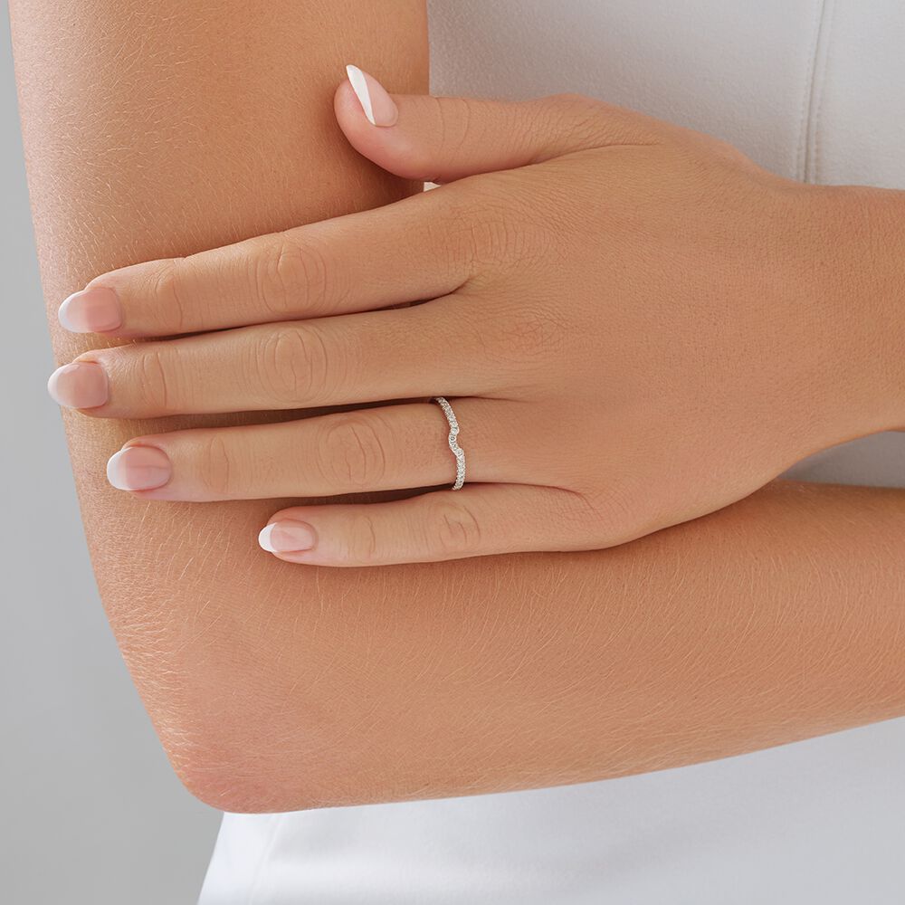 Sir Michael Hill Designer Wedding Band with 0.28 Carat TW of Diamonds in 18kt White Gold