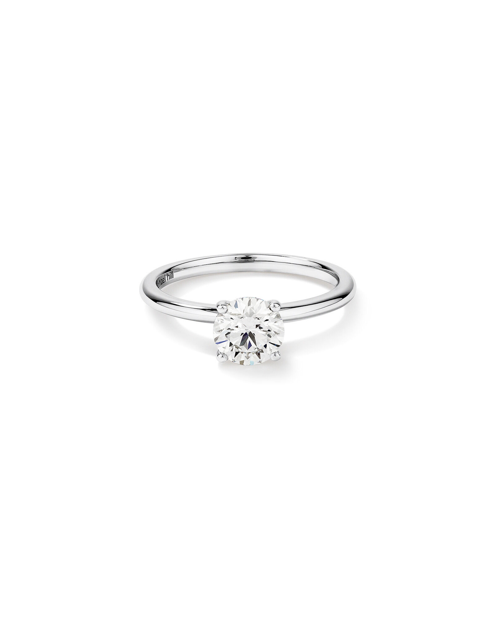 1 Carat TW Round Brilliant Laboratory-Grown Diamond Solitaire Engagement Ring in 14kt White Gold