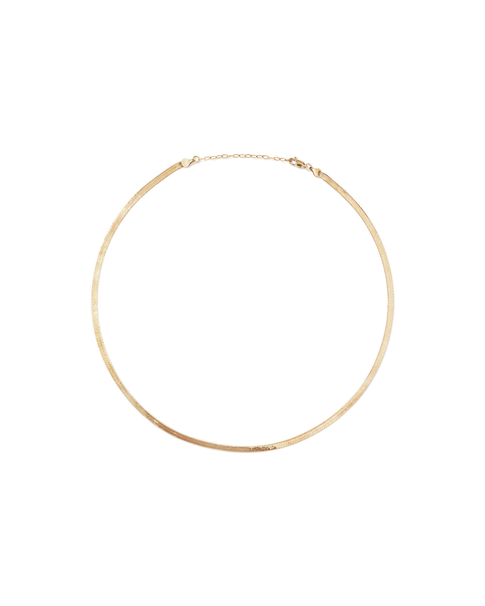 50cm (20") 3.5mm Width Herringbone Necklace in 10kt Yellow Gold