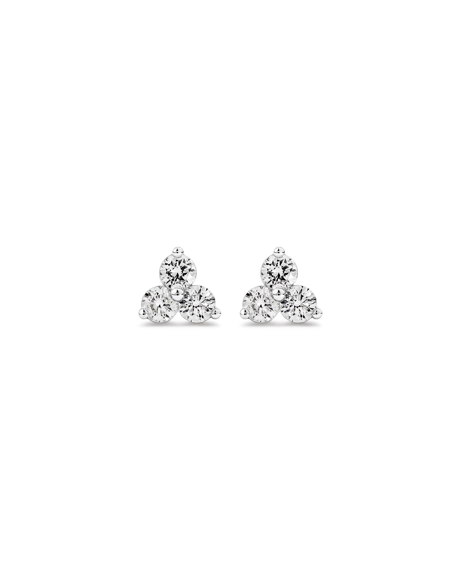 0.50 Carat TW Round Brilliant Diamond Trio Stud Earrings in 10kt White Gold