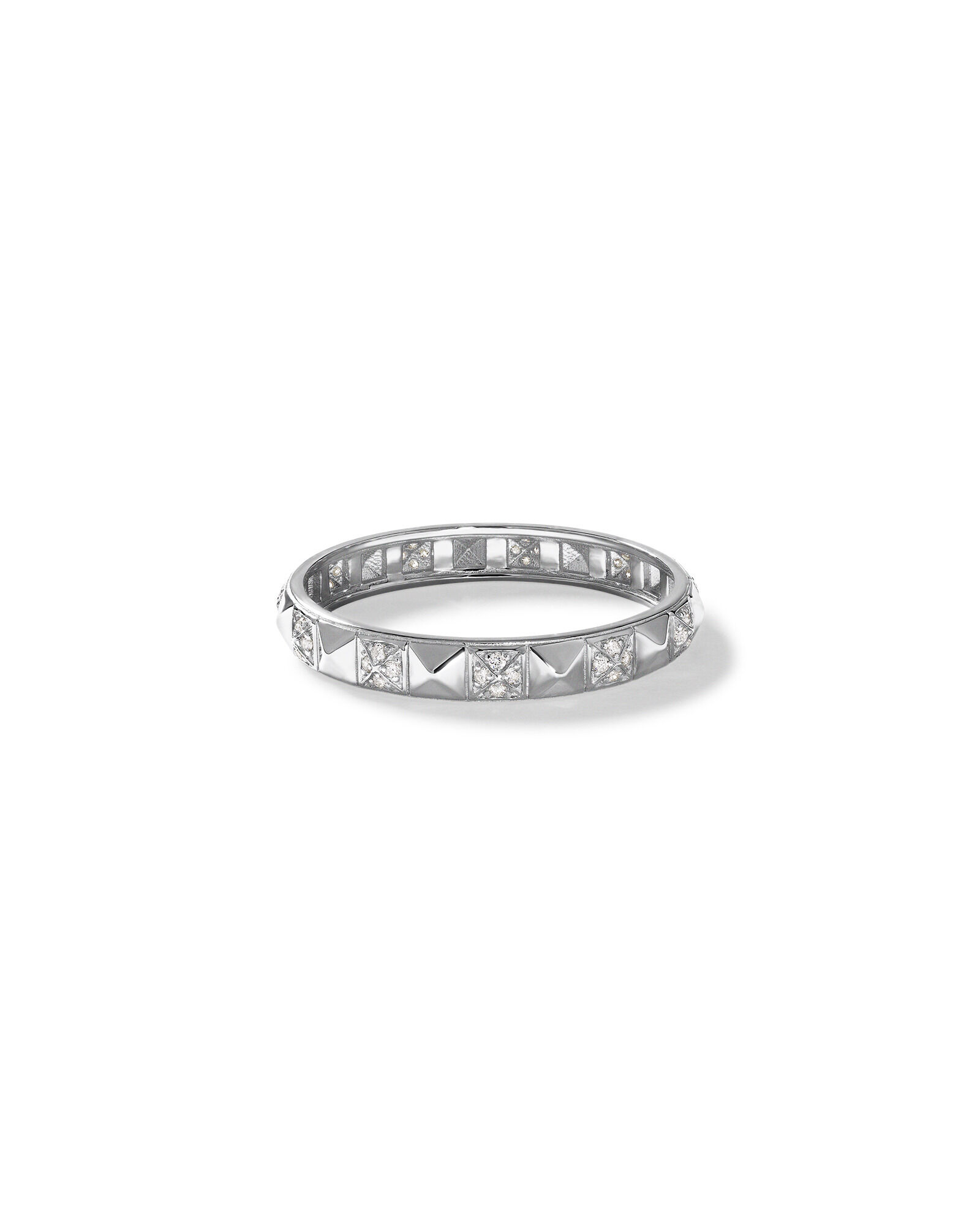 Signature Connect Linear Diamond Ring in Sterling Silver