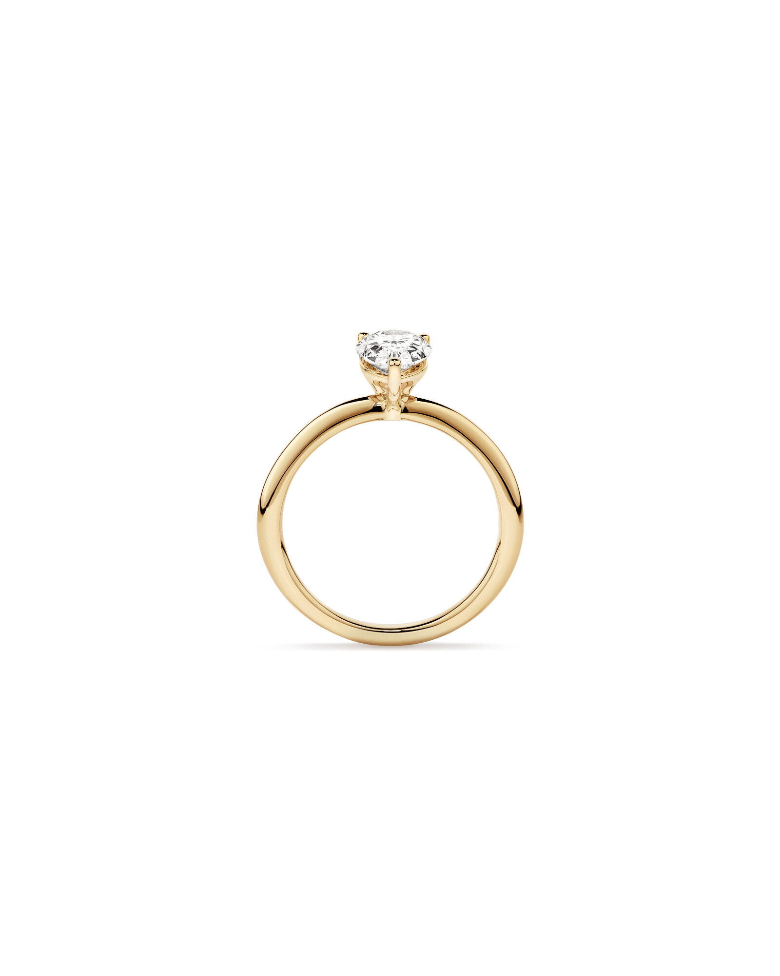 1.25 Carat TW Pear Laboratory-Grown Diamond Solitaire Engagement ring in 14kt Yellow Gold