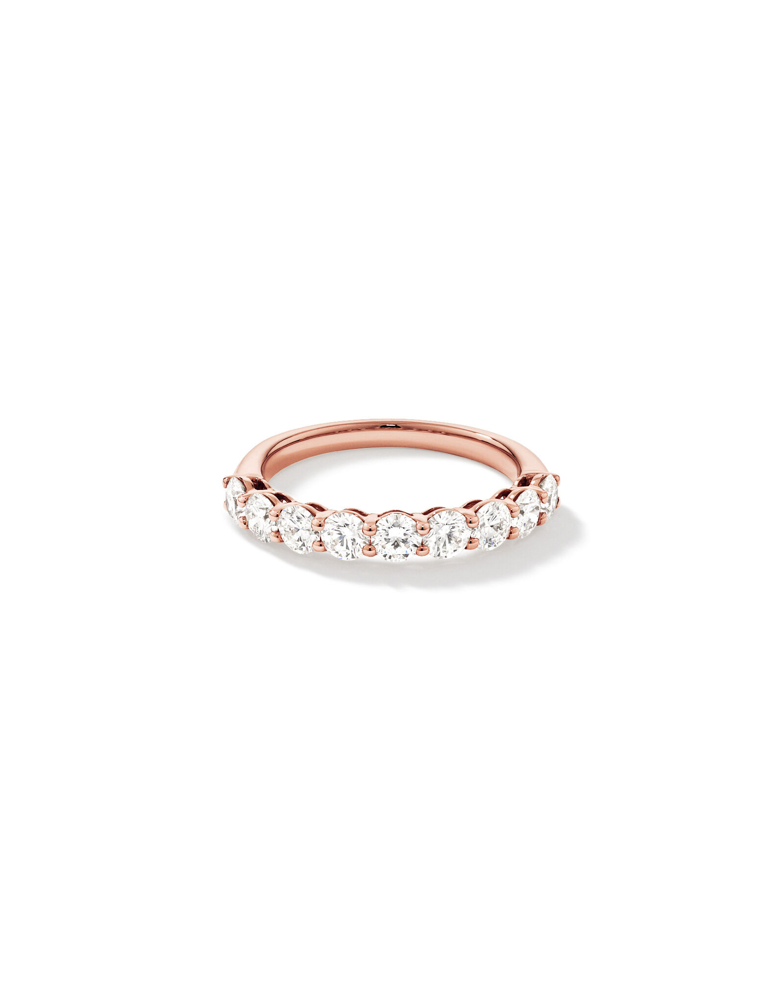 1.30 Carat TW Round Brilliant Laboratory-Grown Diamond Wedding Ring in 14kt Rose Gold