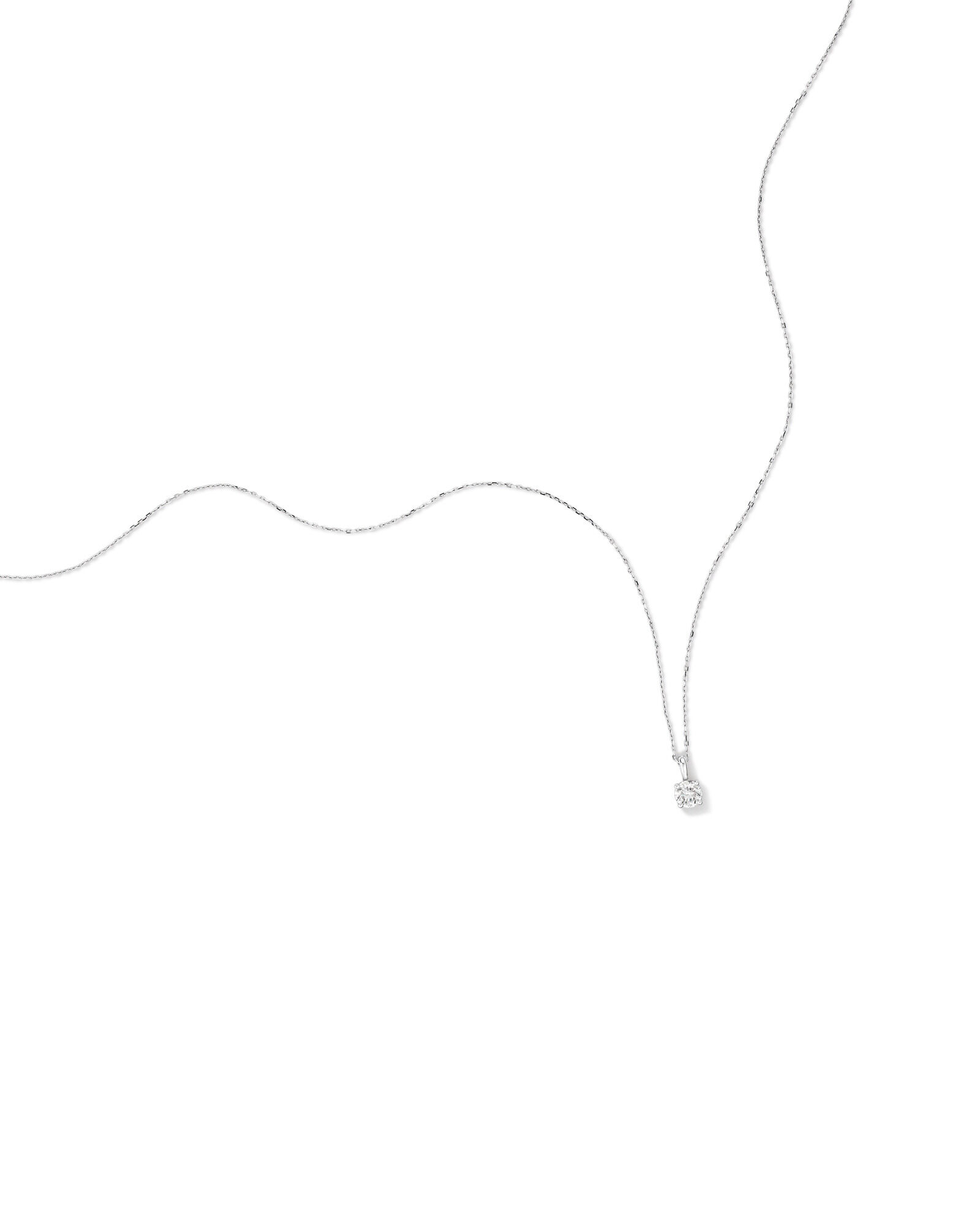 0.50 Carat TW Diamond Solitaire Pendant in 18kt White Gold