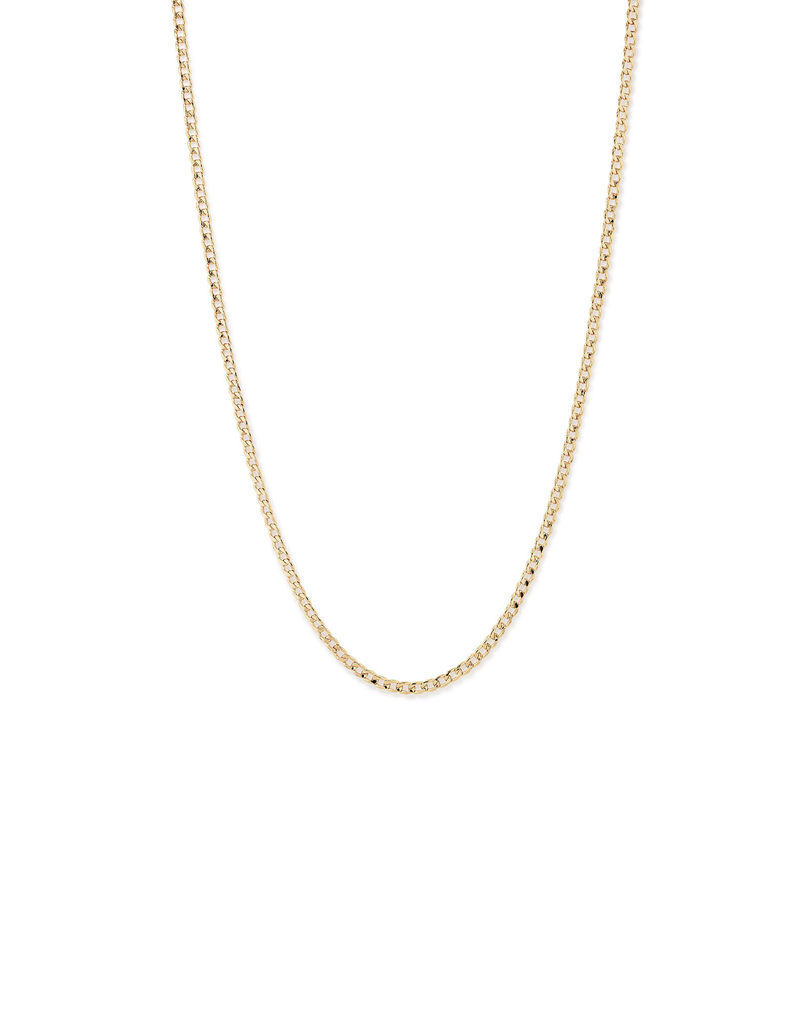 55cm (22") 3.9mm Width Semi Solid Curb Chain in 10kt Yellow Gold