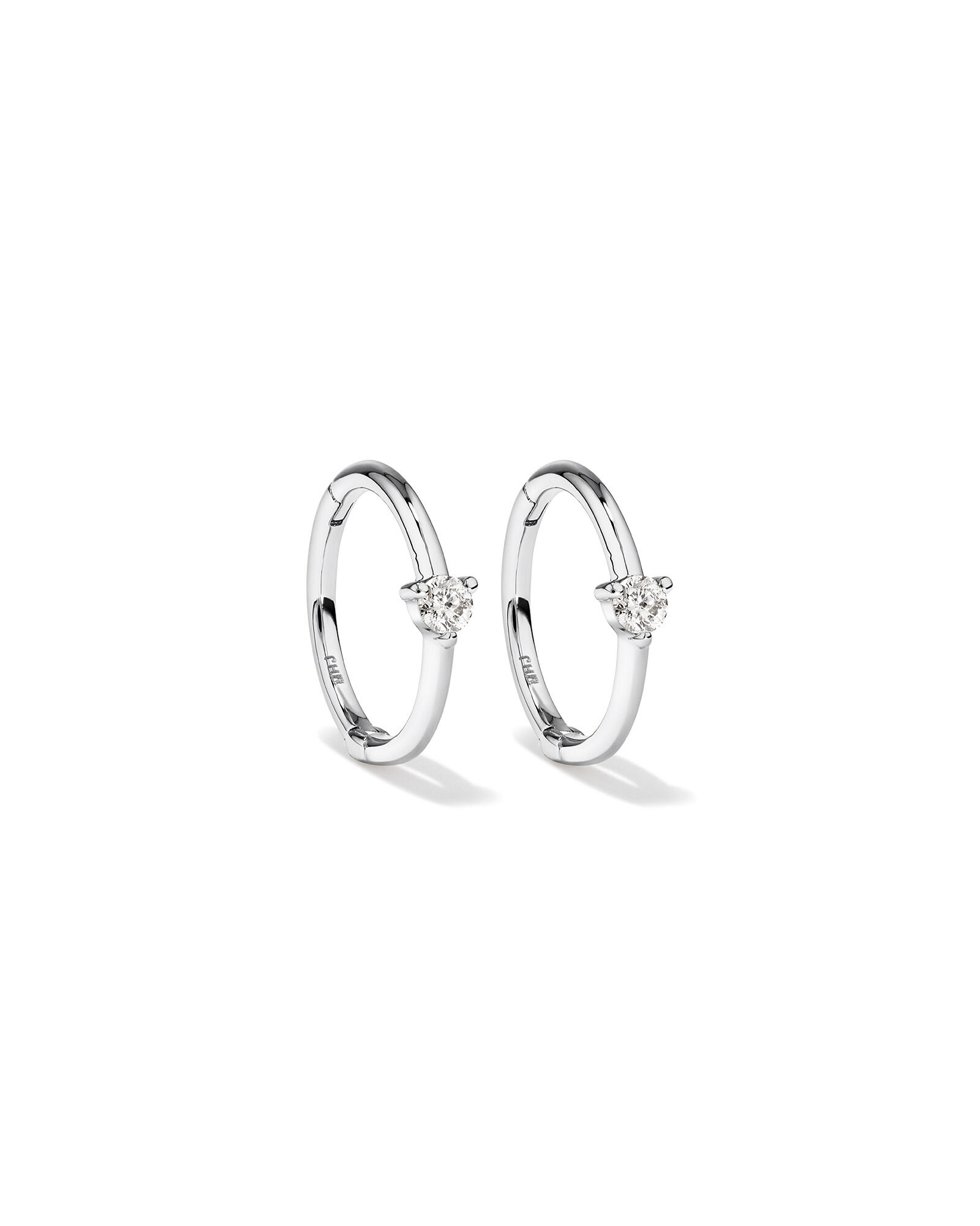 Diamond Accent Sleeper Earrings in 10kt White Gold
