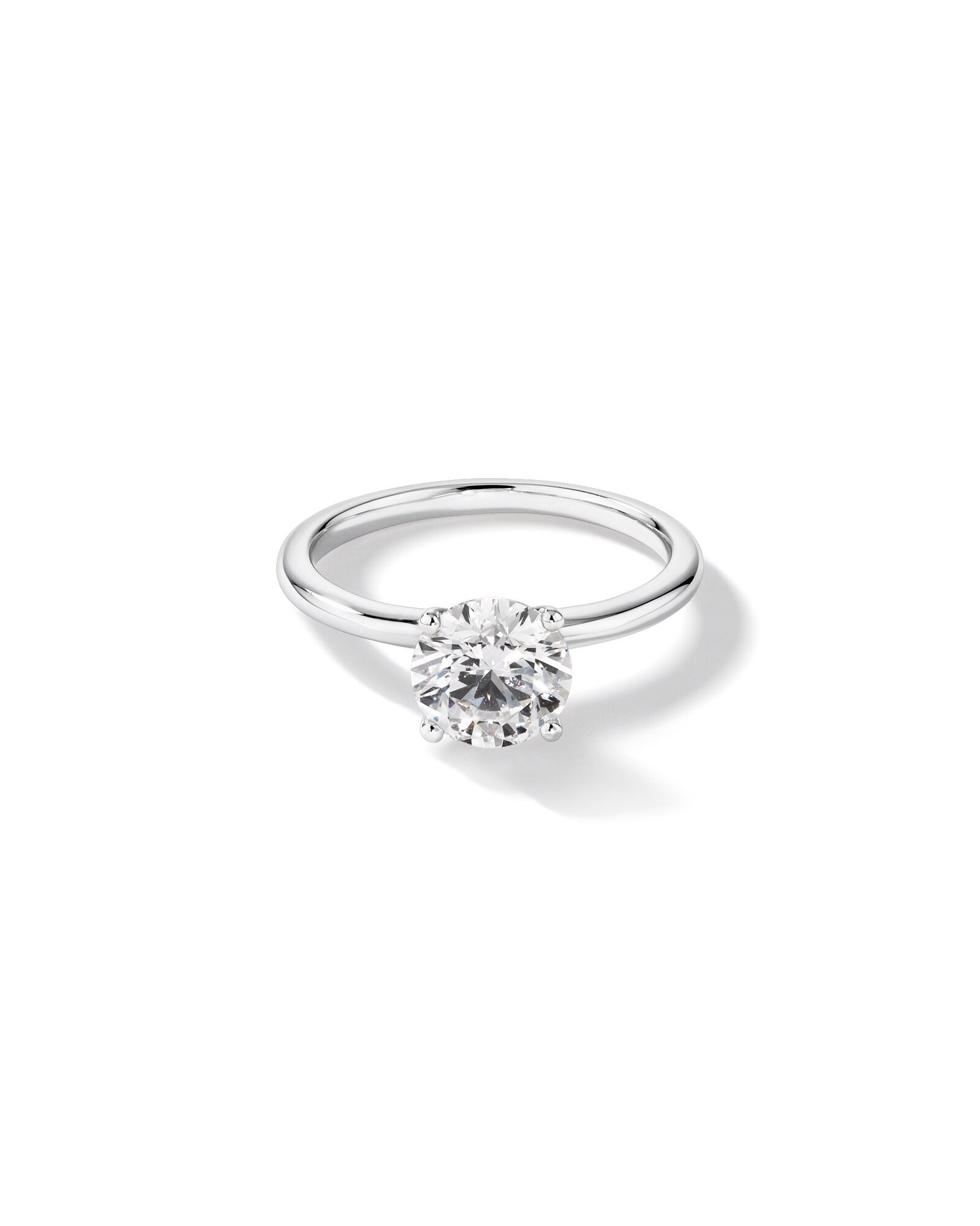 1.50 Carat TW Round Brilliant Laboratory-Grown Diamond Solitaire Engagement Ring In 14kt White Gold