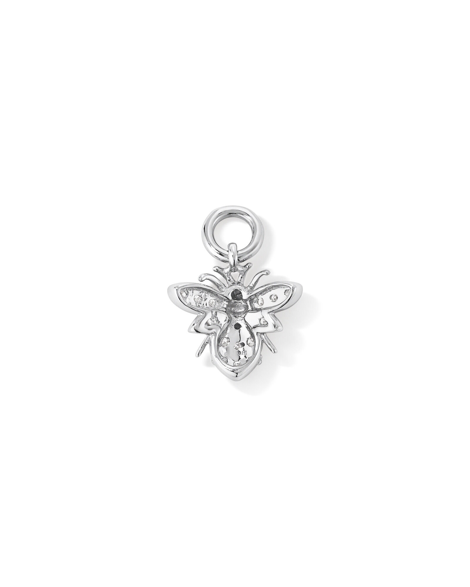 Bee Earring Charm with 0.05 Carat TW of Diamond in Sterling Silver