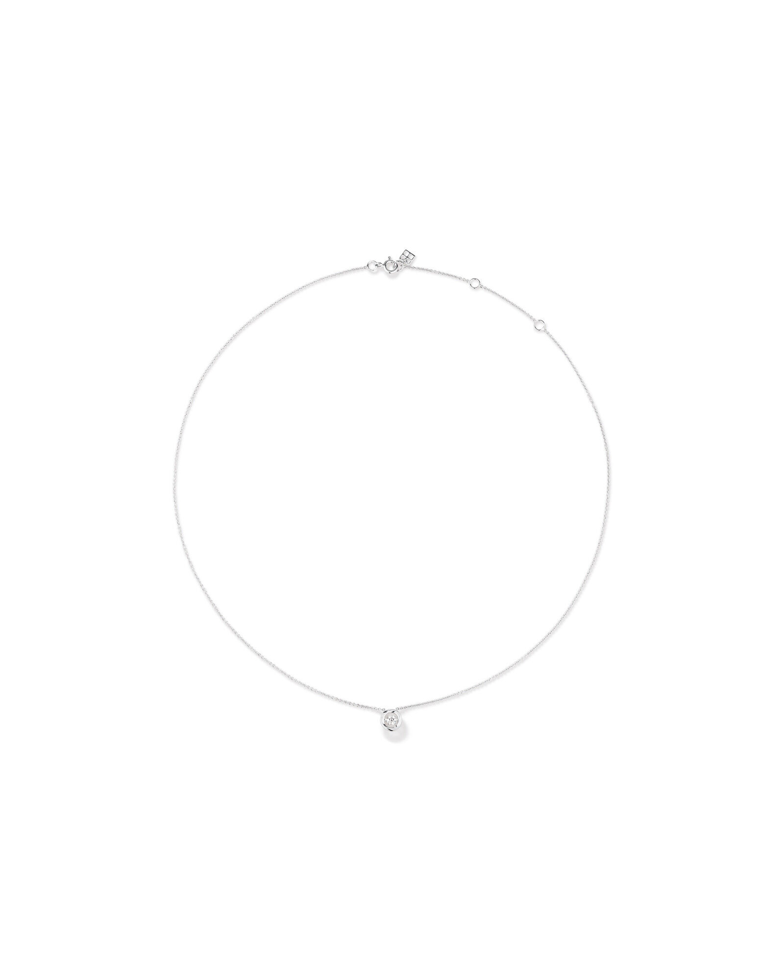 Lume Lab Round Pendant with 0.10 Carat TW of Laboratory-Grown Diamonds in Sterling Silver