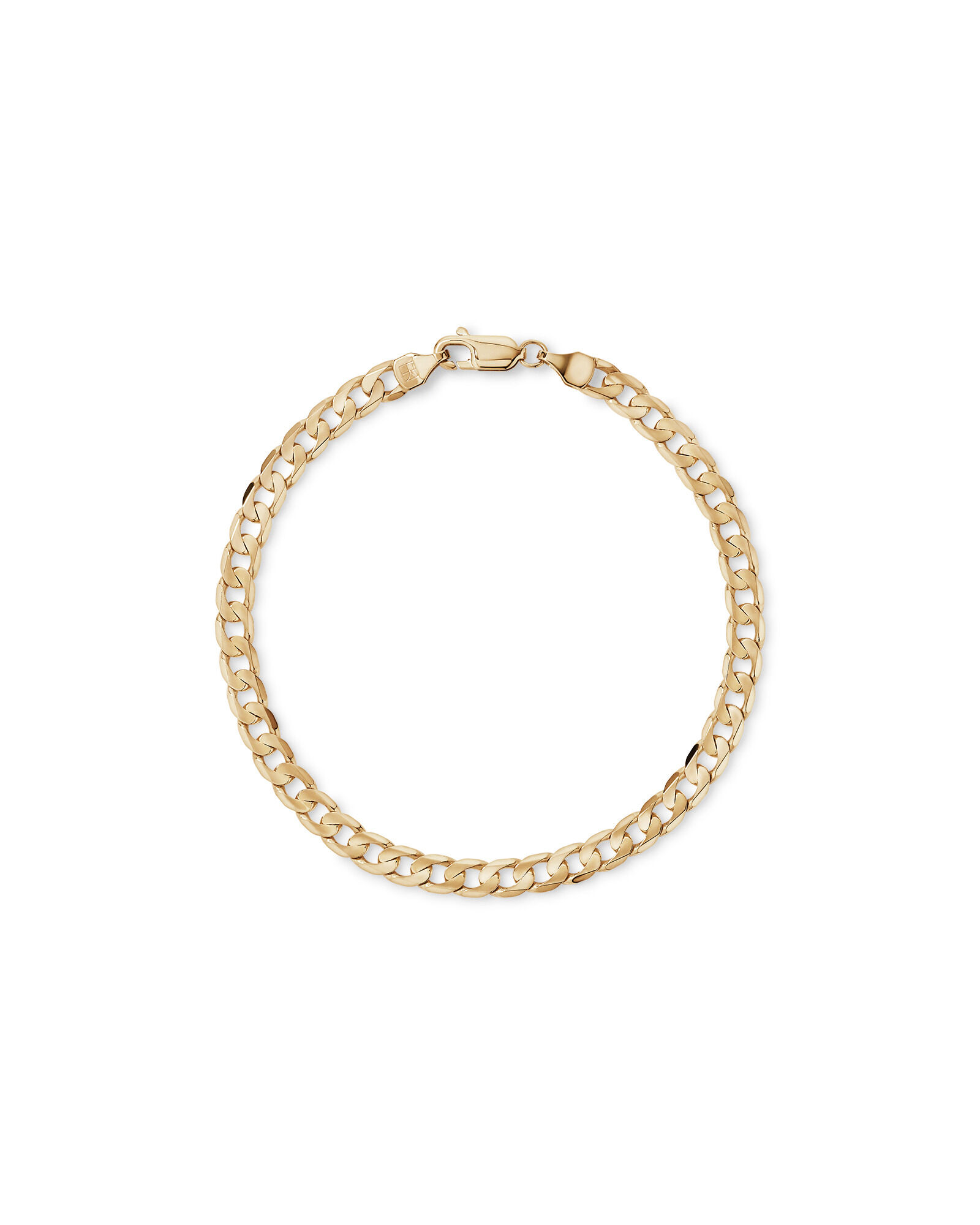 21cm (22") 4.5mm-5mm Width Curb Bracelet in 10kt Yellow Gold