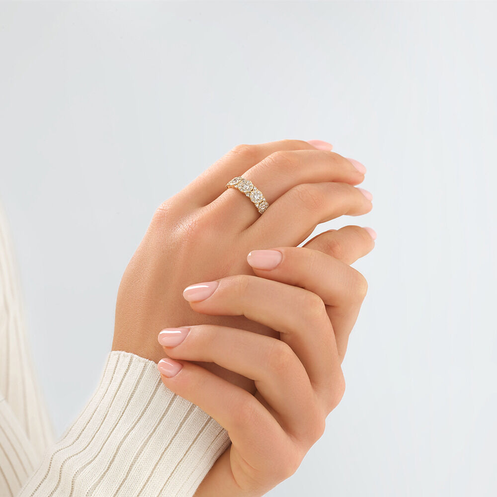 Bubble Ring with 1.00 Carat TW Diamonds in 10kt Yellow Gold