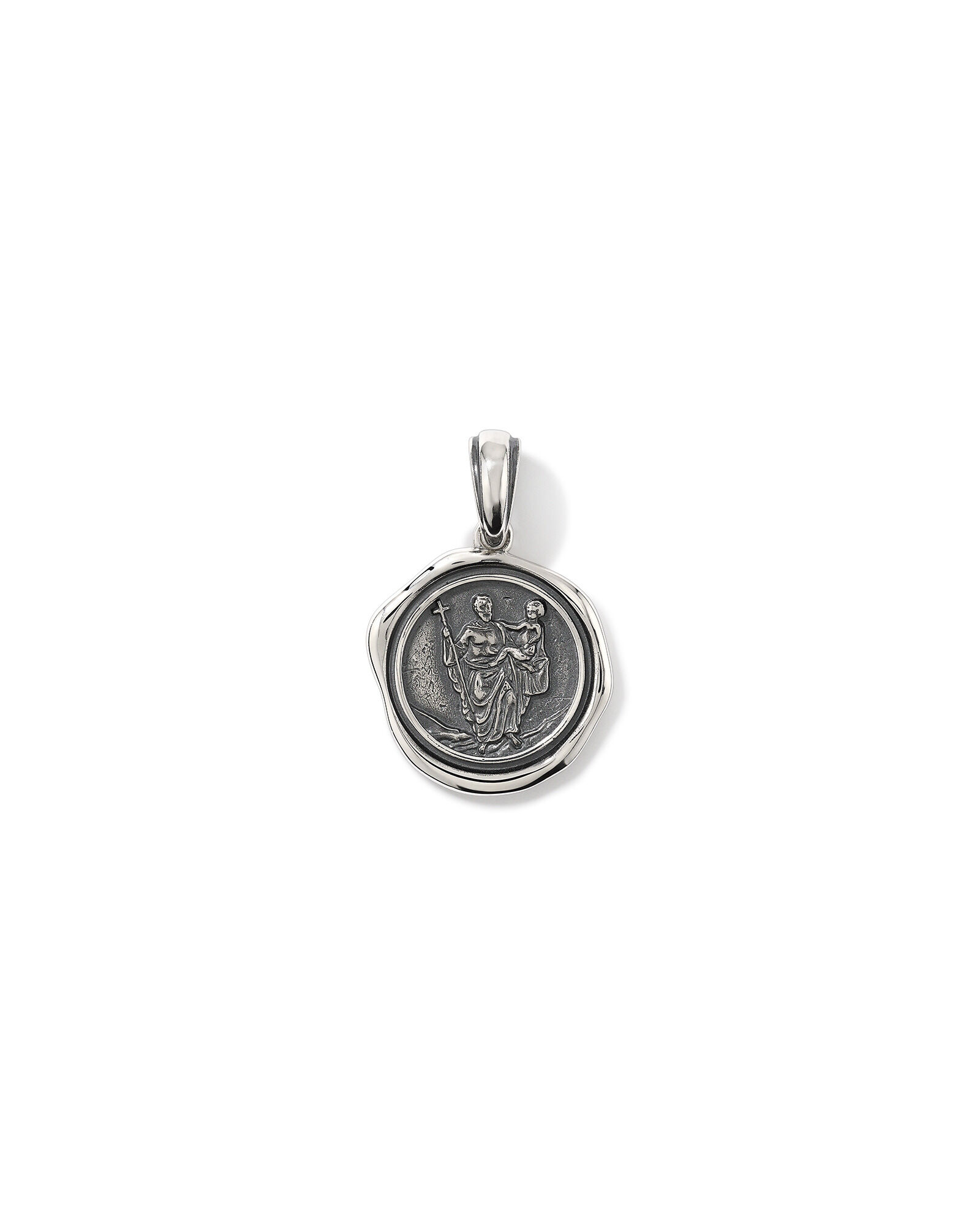 St. Christopher Seal Pendant in Sterling Silver