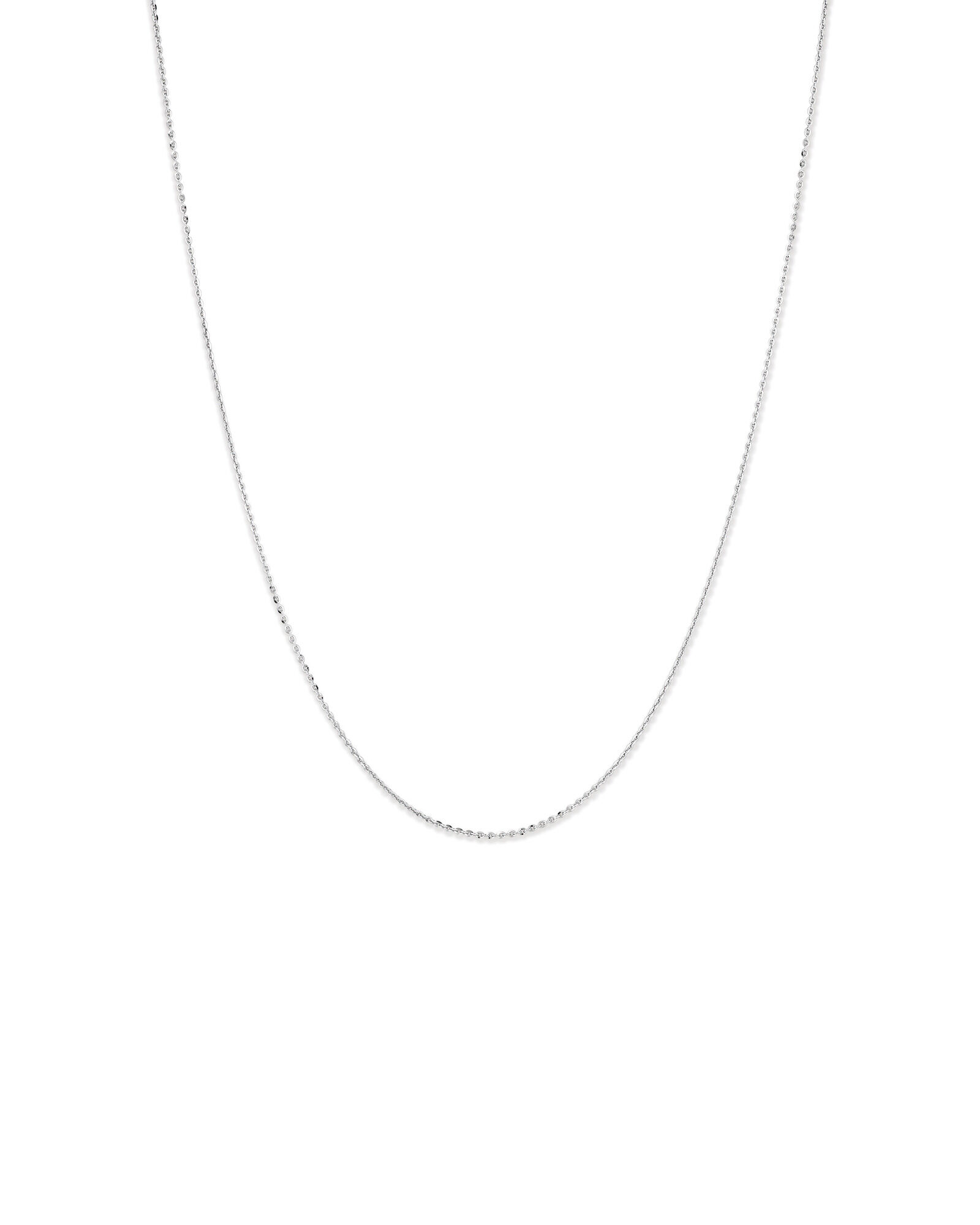 50cm (20") 2mm Width Diamond Cut Cable Chain Necklace in Sterling Silver