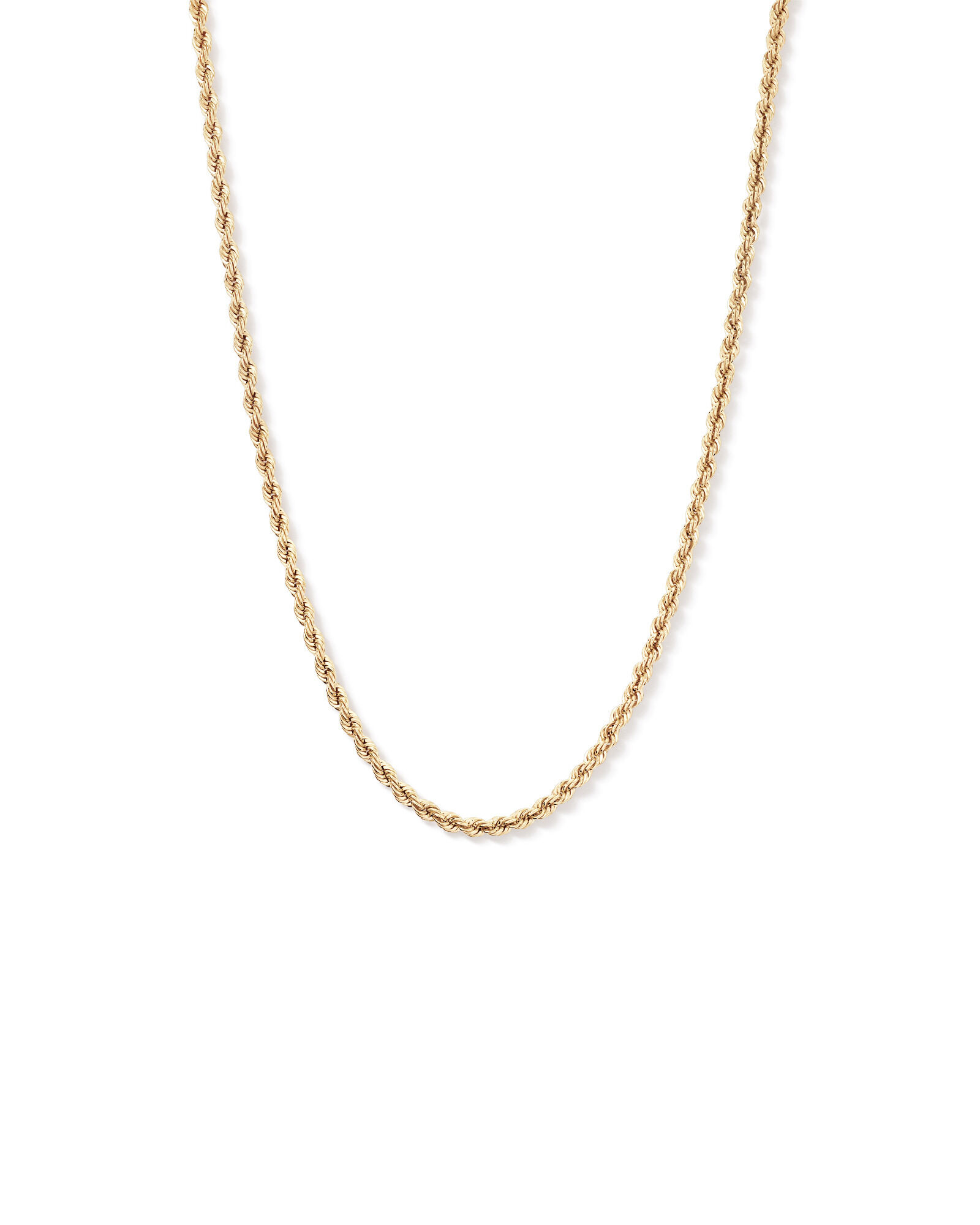 50cm (20") 4.4mm Width Hollow Rope Chain in 10kt Yellow Gold