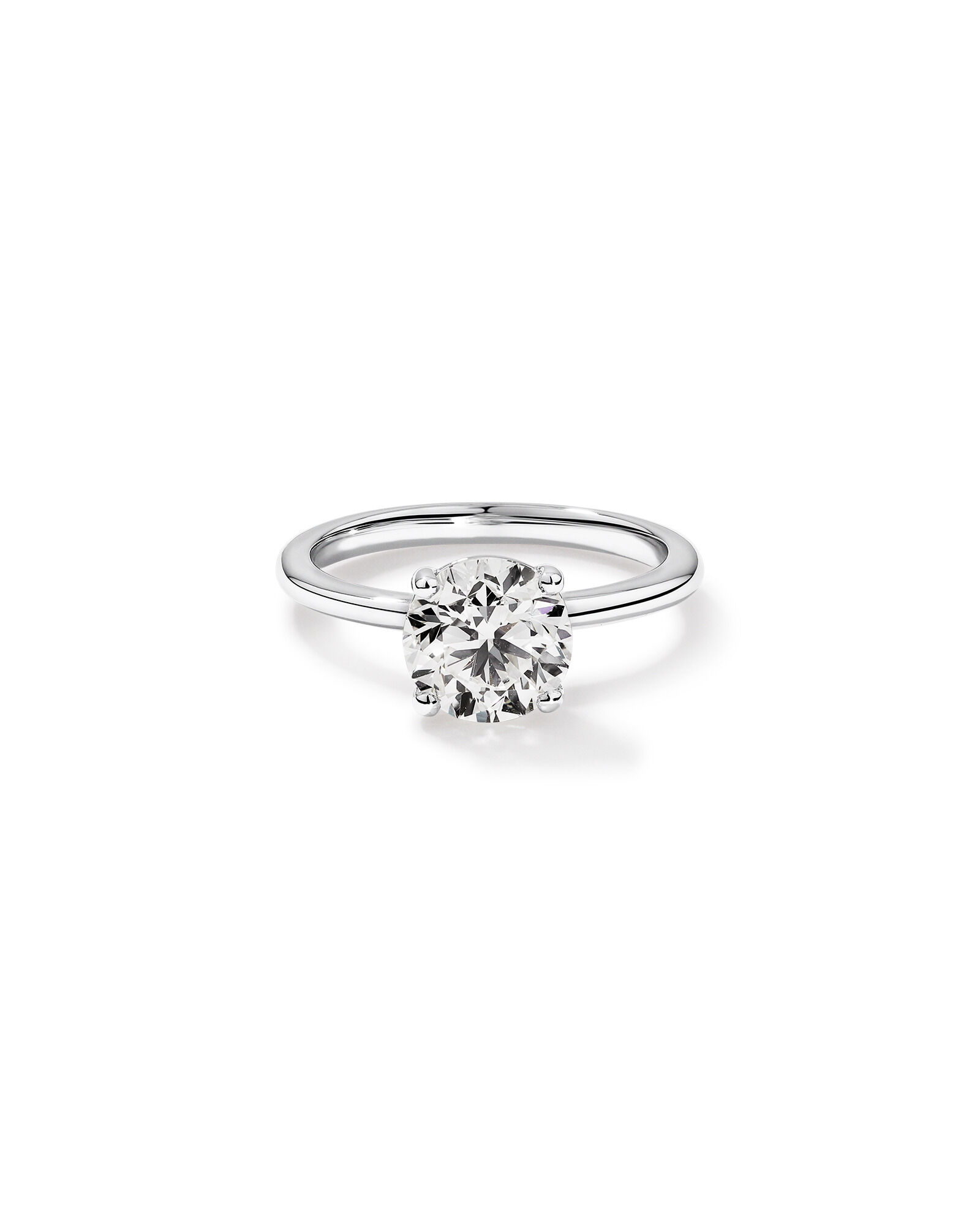 1.50 Carat TW Round Brilliant Solitaire Ring in 18kt White Gold