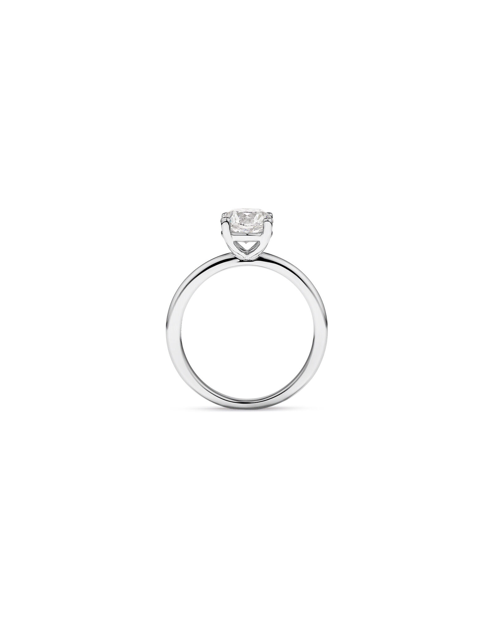 1.00 Carat TW Round Brilliant Solitaire Ring in 18kt White Gold
