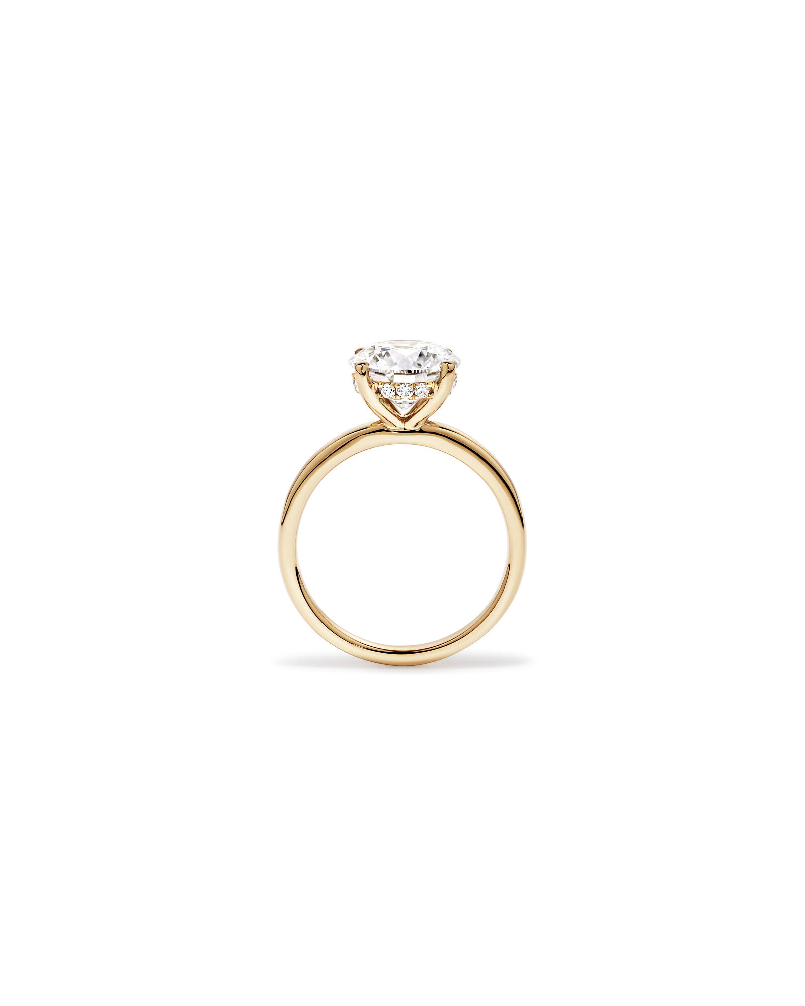 3.10 Carat TW Round Brilliant Laboratory-Grown Diamond Solitaire Ring in 18kt Yellow Gold