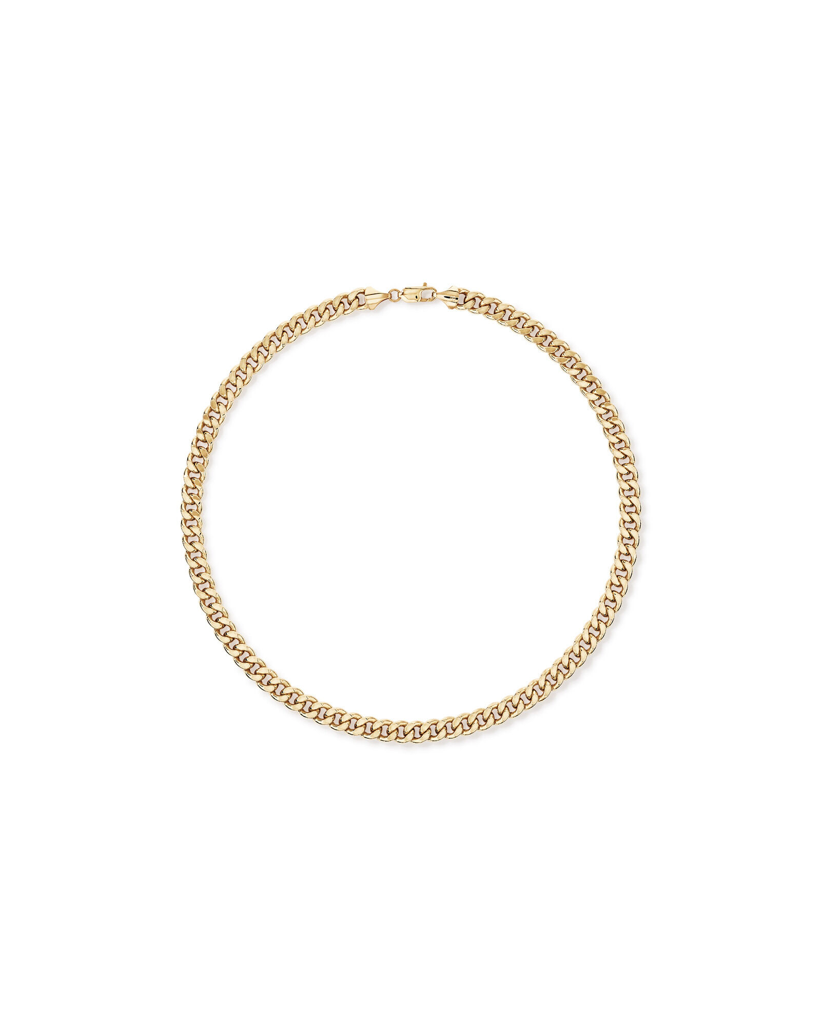 55cm (22") 9mm Width Semi Solid Diamond Cut Curb Chain in 10kt Yellow Gold