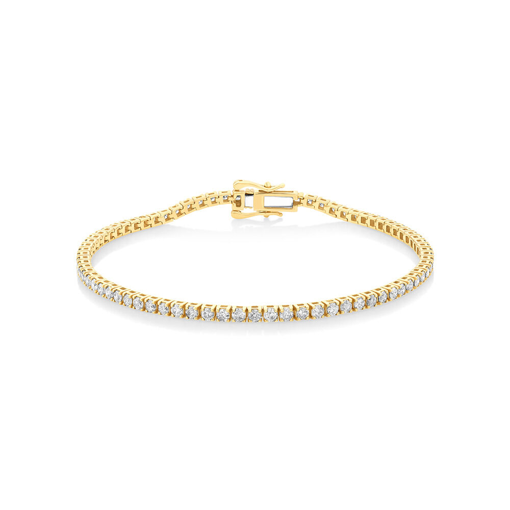 2.46 Carat TW Diamond Tennis Bracelet in 10kt Yellow Gold