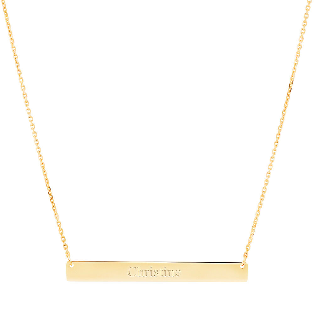 Bar Necklace in 10kt Yellow Gold