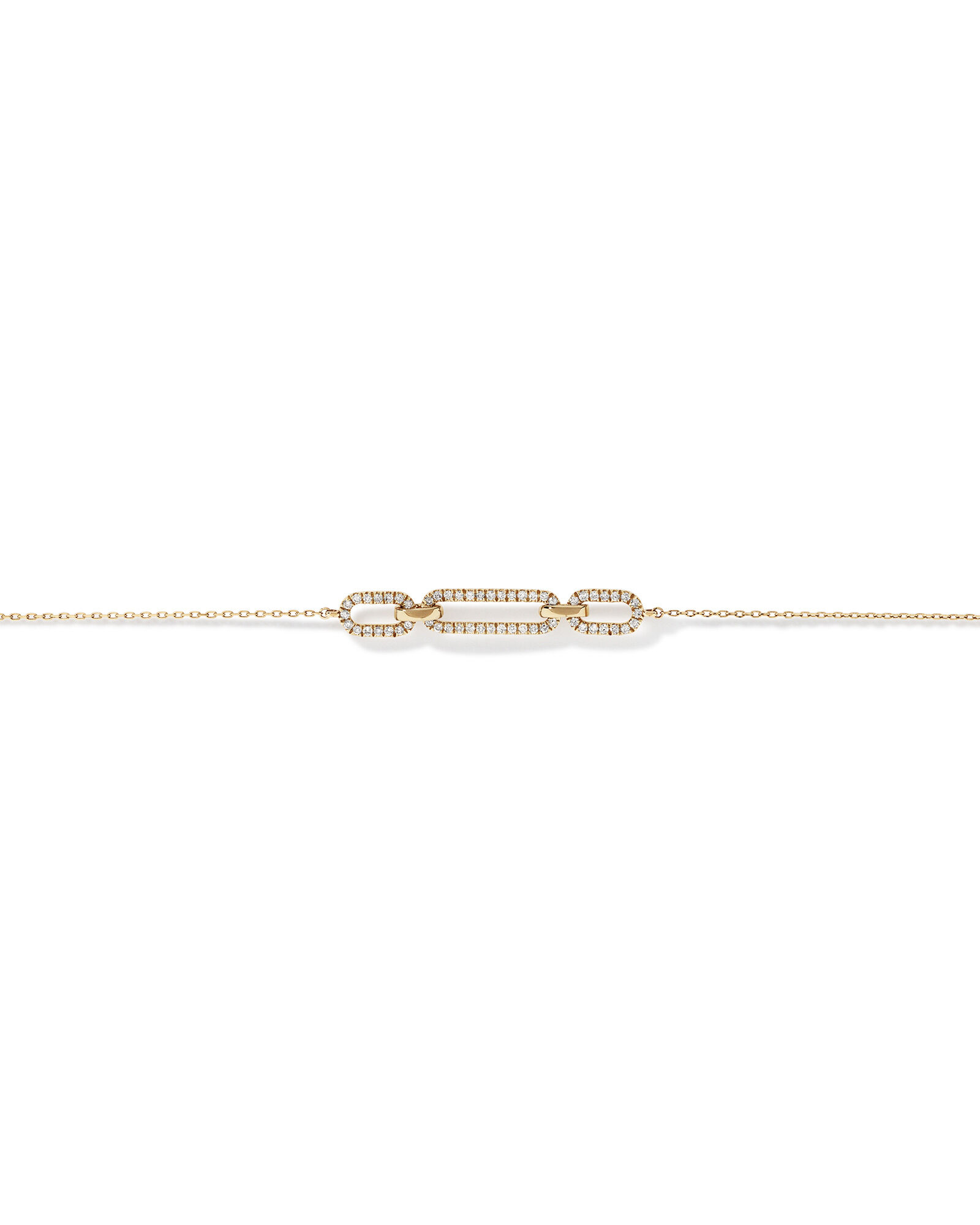 0.26 Carat TW Diamond Paperclip Bracelet in 10kt Yellow Gold