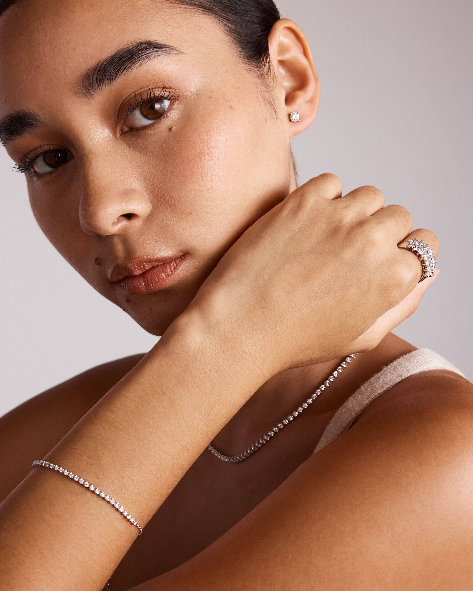 Ring with 3 Carat TW of Diamonds in 14kt White Gold