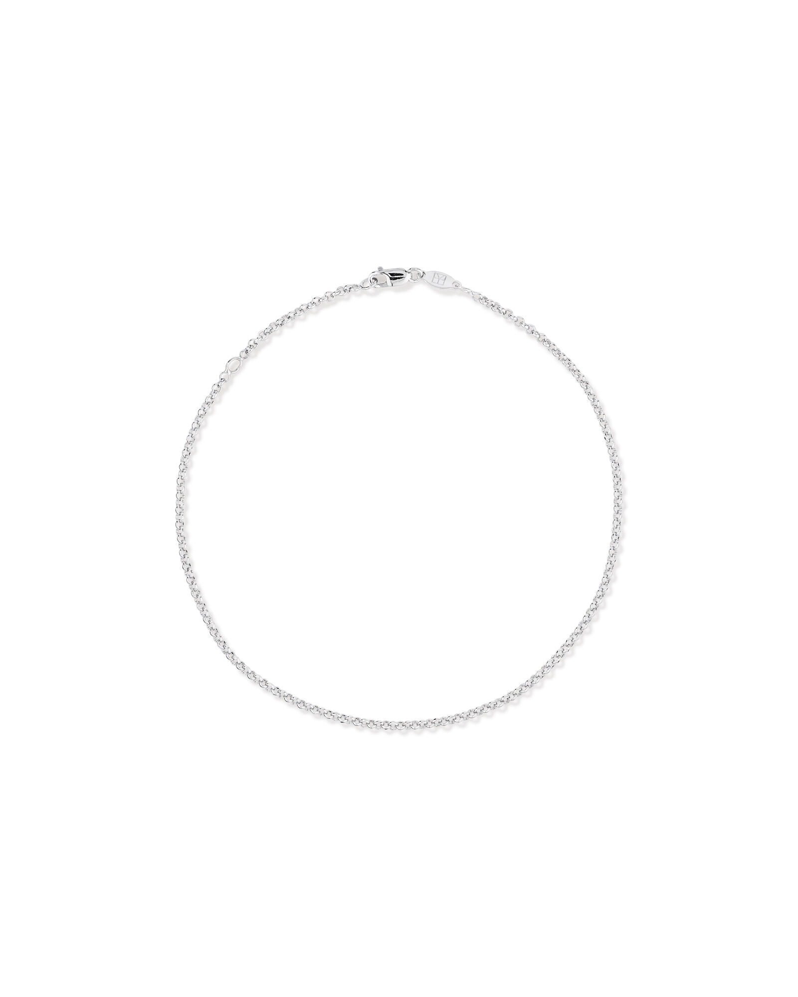 26cm (10.2") 1mm Width Belcher Chain Anklet in Sterling Silver