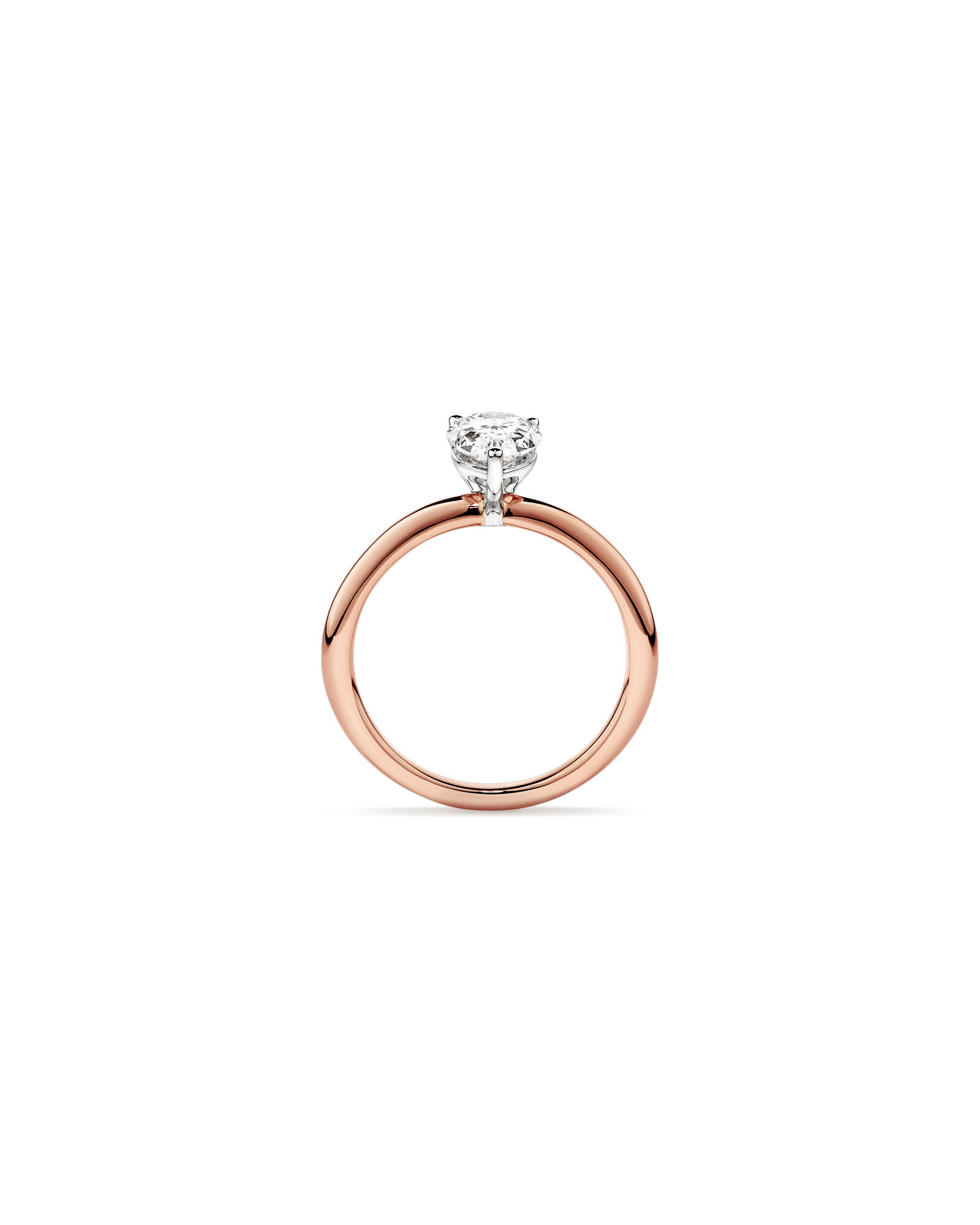1.25 Carat TW Pear Laboratory-Grown Diamond Solitaire Engagement ring in 14kt Rose and White Gold