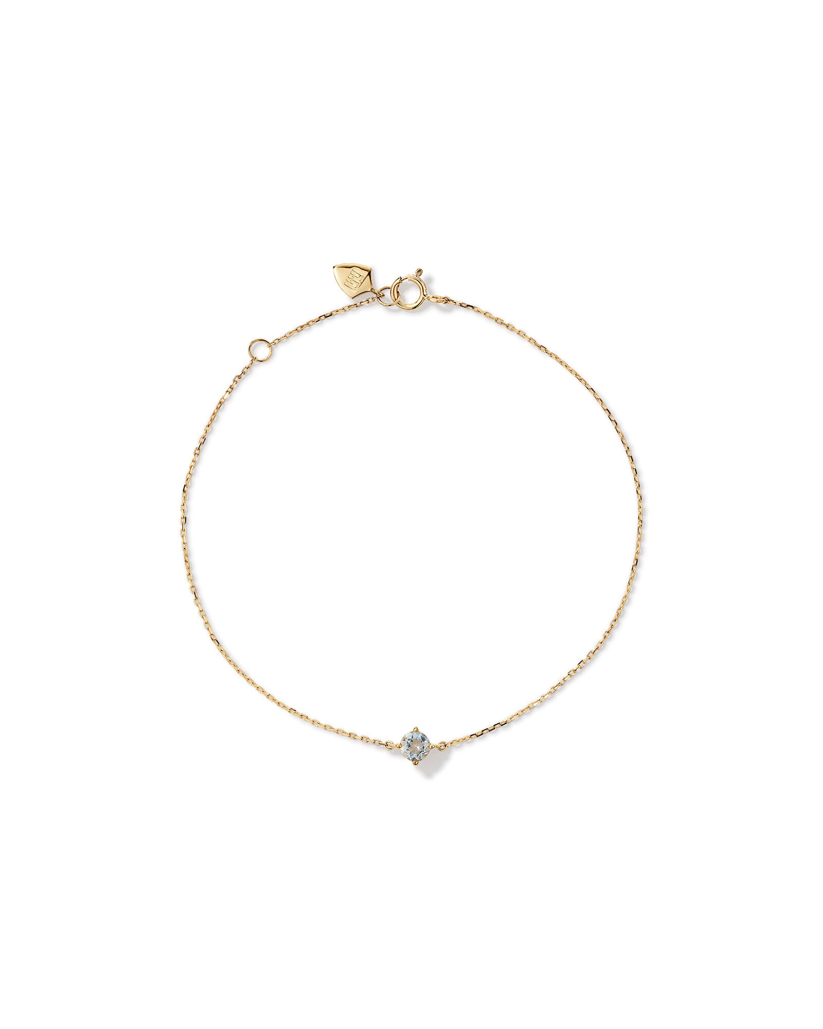 Bracelet with Aquamarine in 10kt Yellow Gold