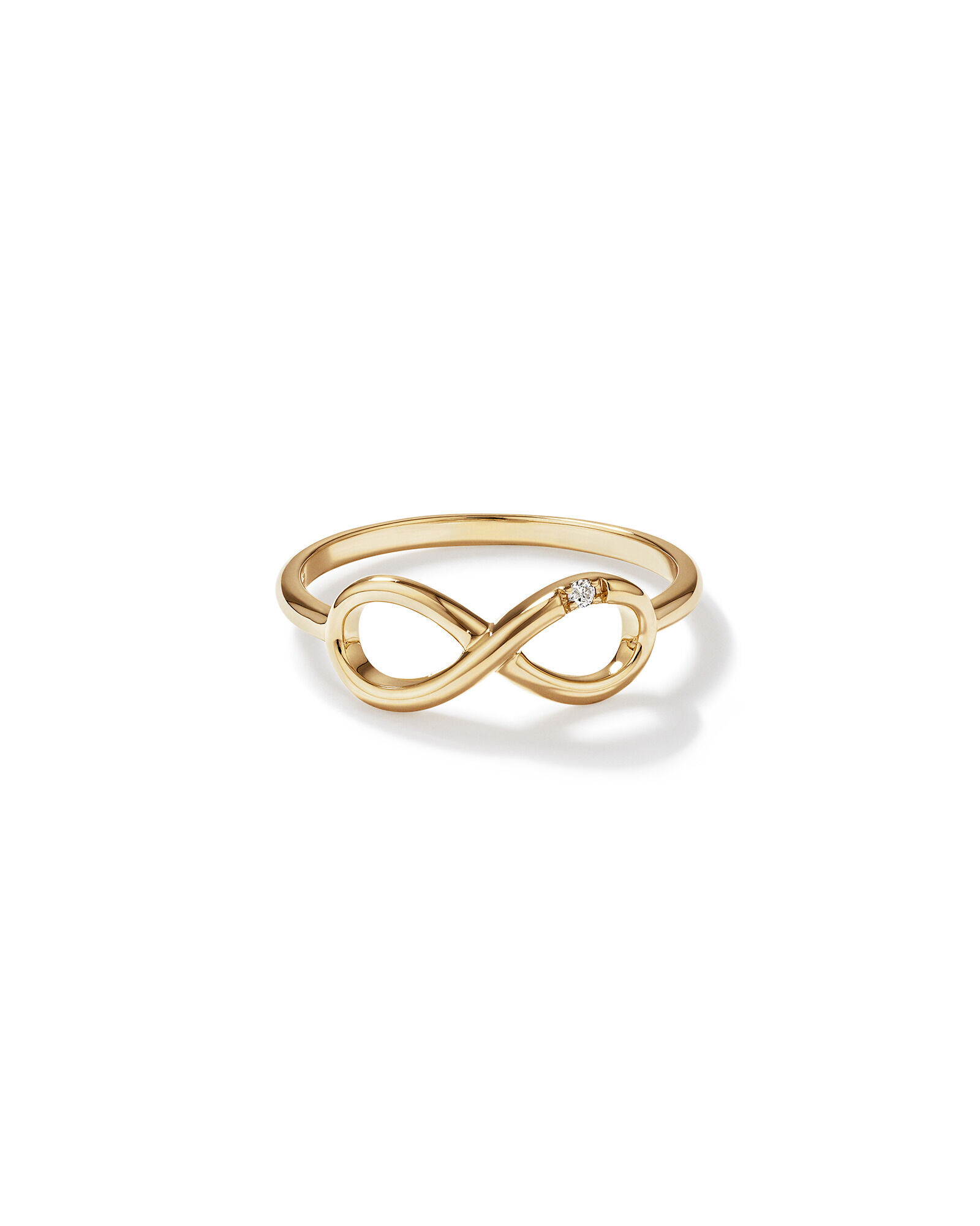 Diamond Accent Infinity Ring in 10kt Yellow Gold