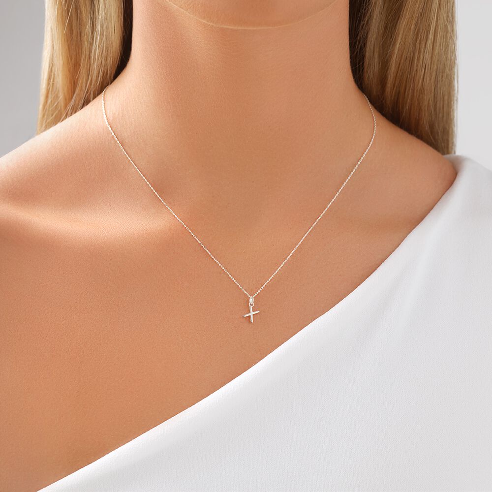 "X" Initial Pendant in Sterling Silver