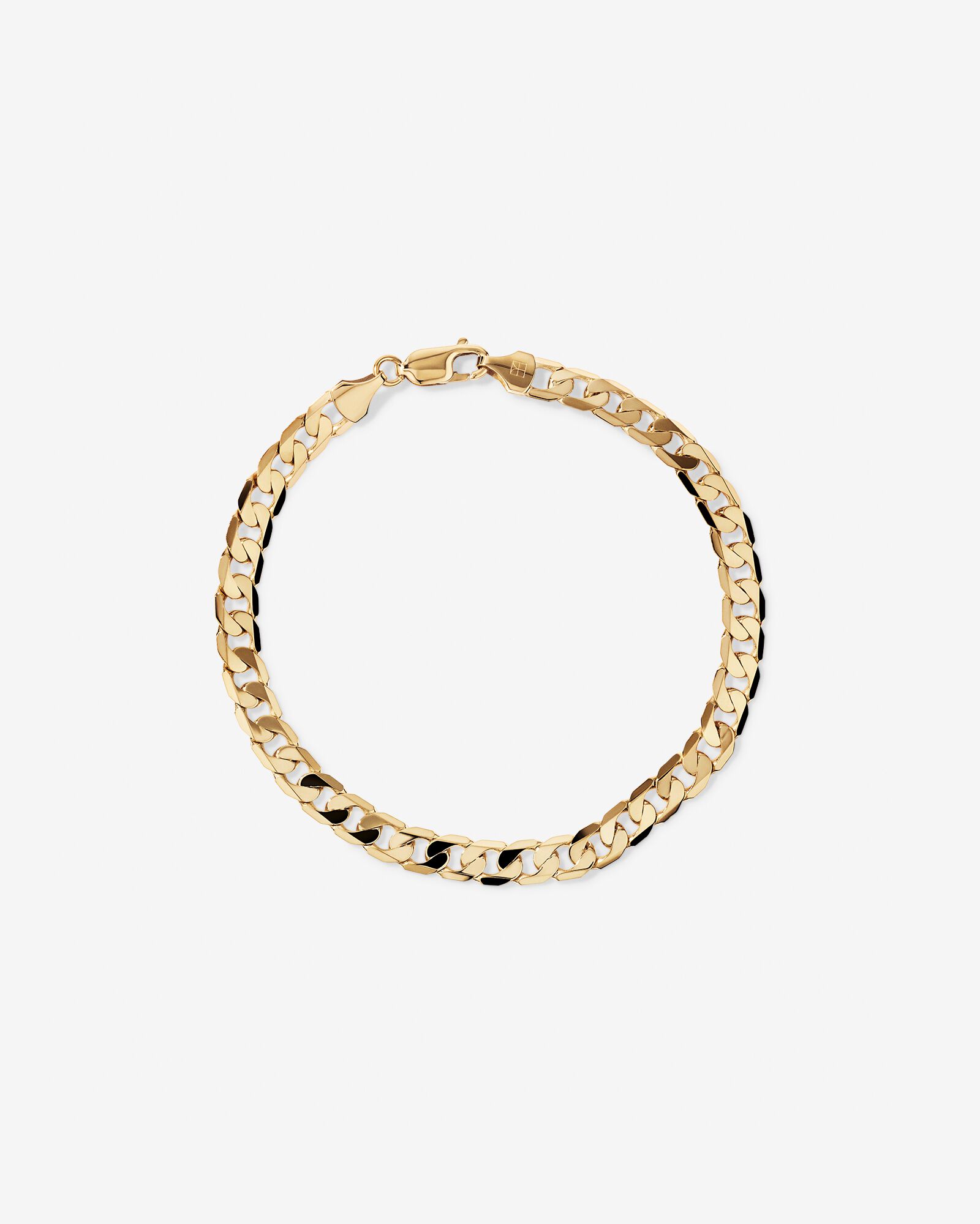 21cm (22") 6mm-6.5mm Width Curb Bracelet in 10kt Yellow Gold