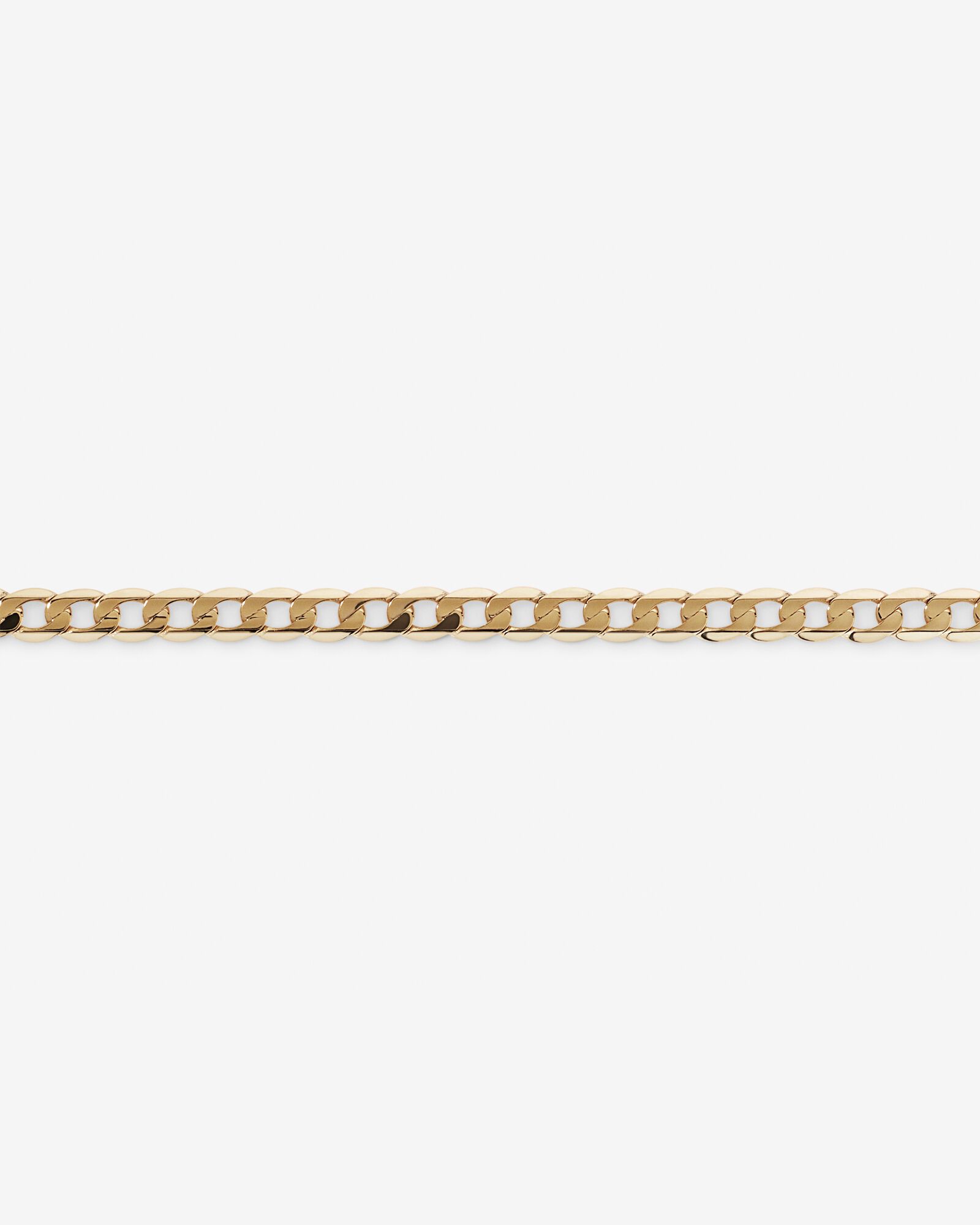 23cm (22") 4mm-4.5mm Width Curb Bracelet in 10kt Yellow Gold