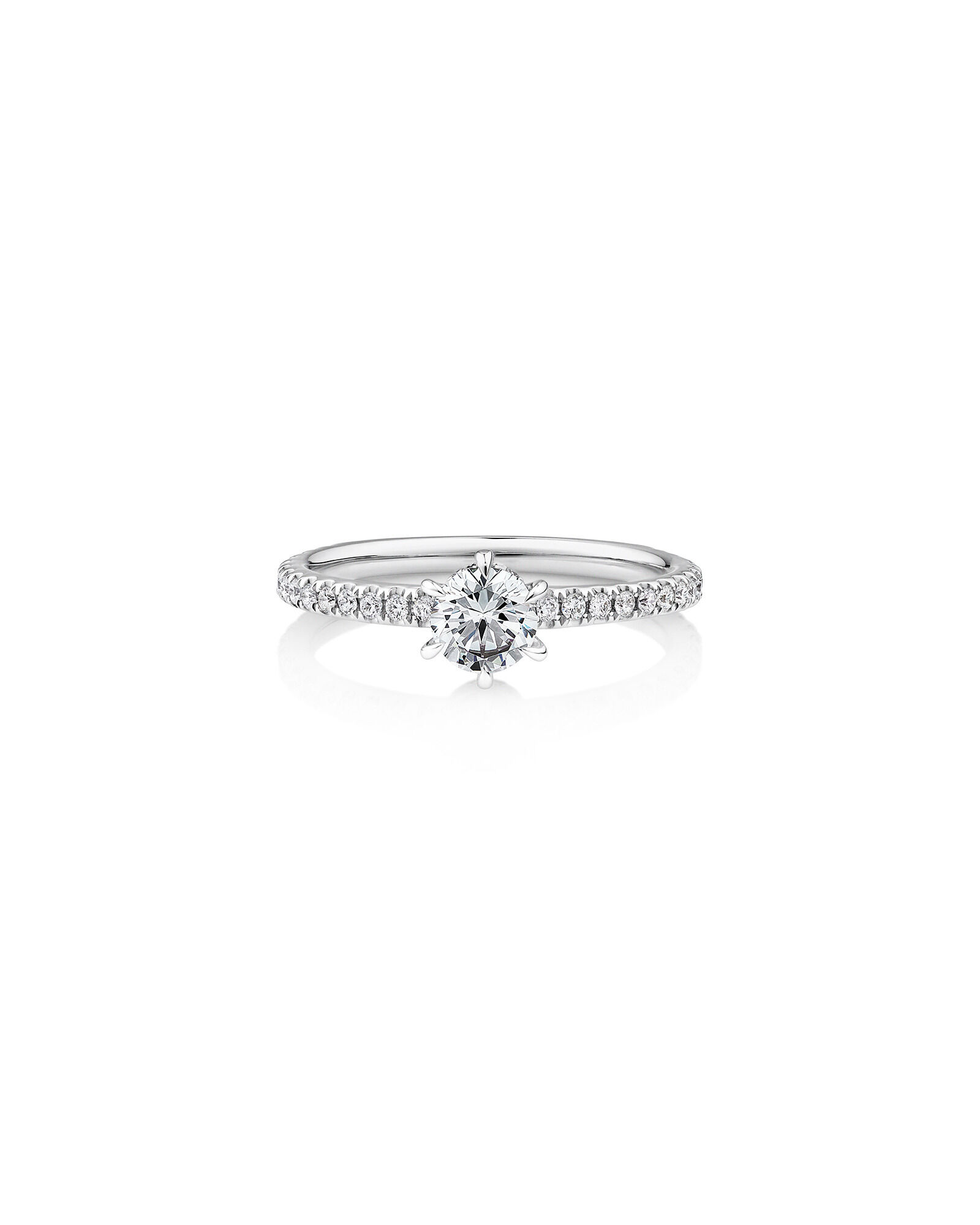 Sir Michael Hill Designer Engagement Ring with 0.70 Carat TW of Diamonds in 18kt White Gold