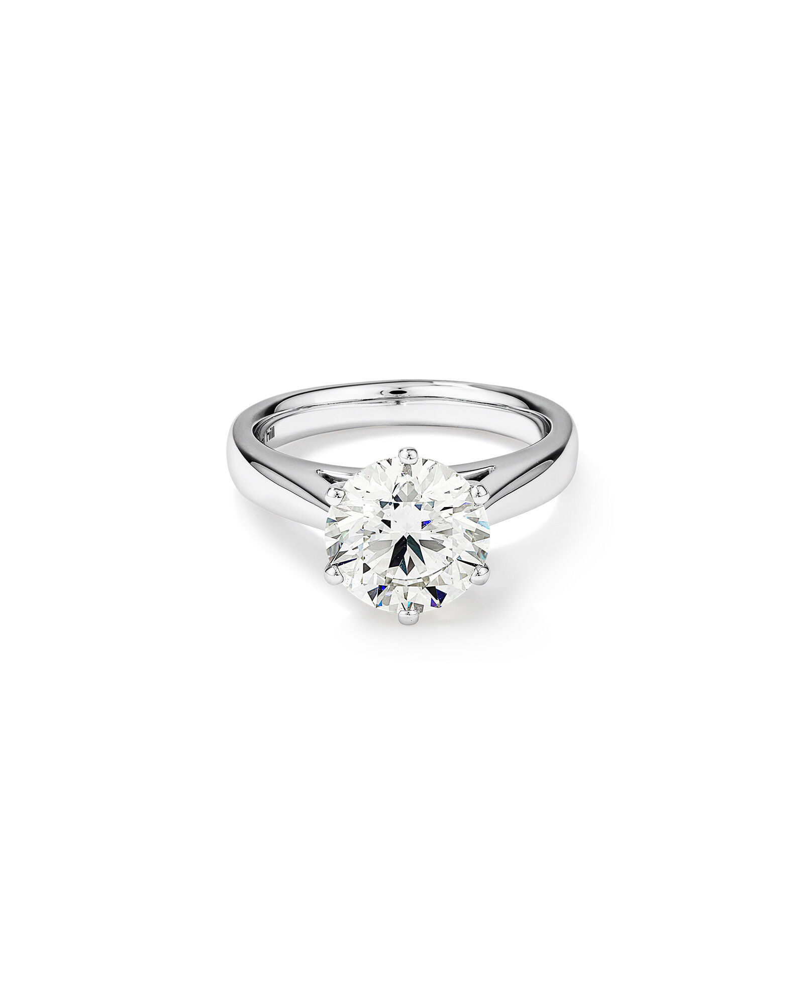 Certified Solitaire Engagement Ring with a 3 Carat TW Diamond in 14kt White Gold