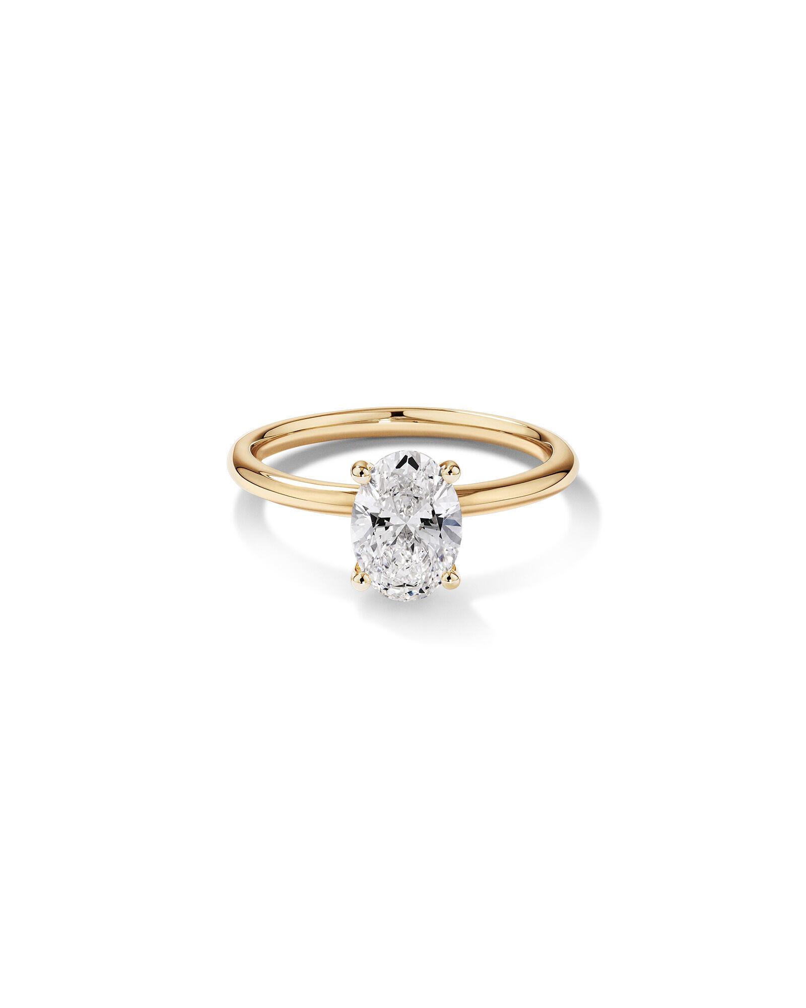 1.25 Carat TW Oval Laboratory-Grown Diamond Solitaire Engagement Ring in 14kt Yellow Gold