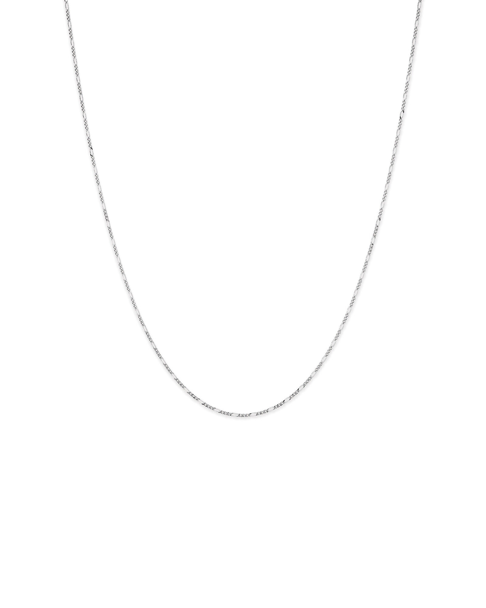 50cm (20") 1.4mm Width Figaro Chain Necklace in Sterling Silver