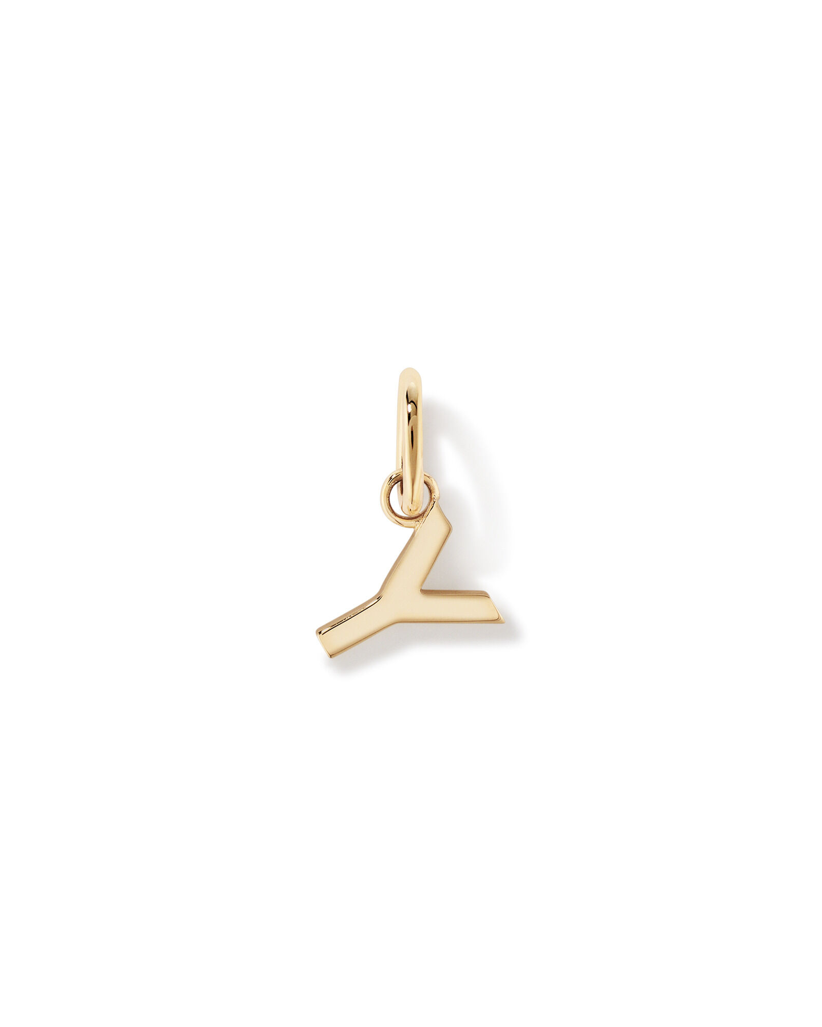 Letter Y Initial Pendant in 10kt Yellow Gold